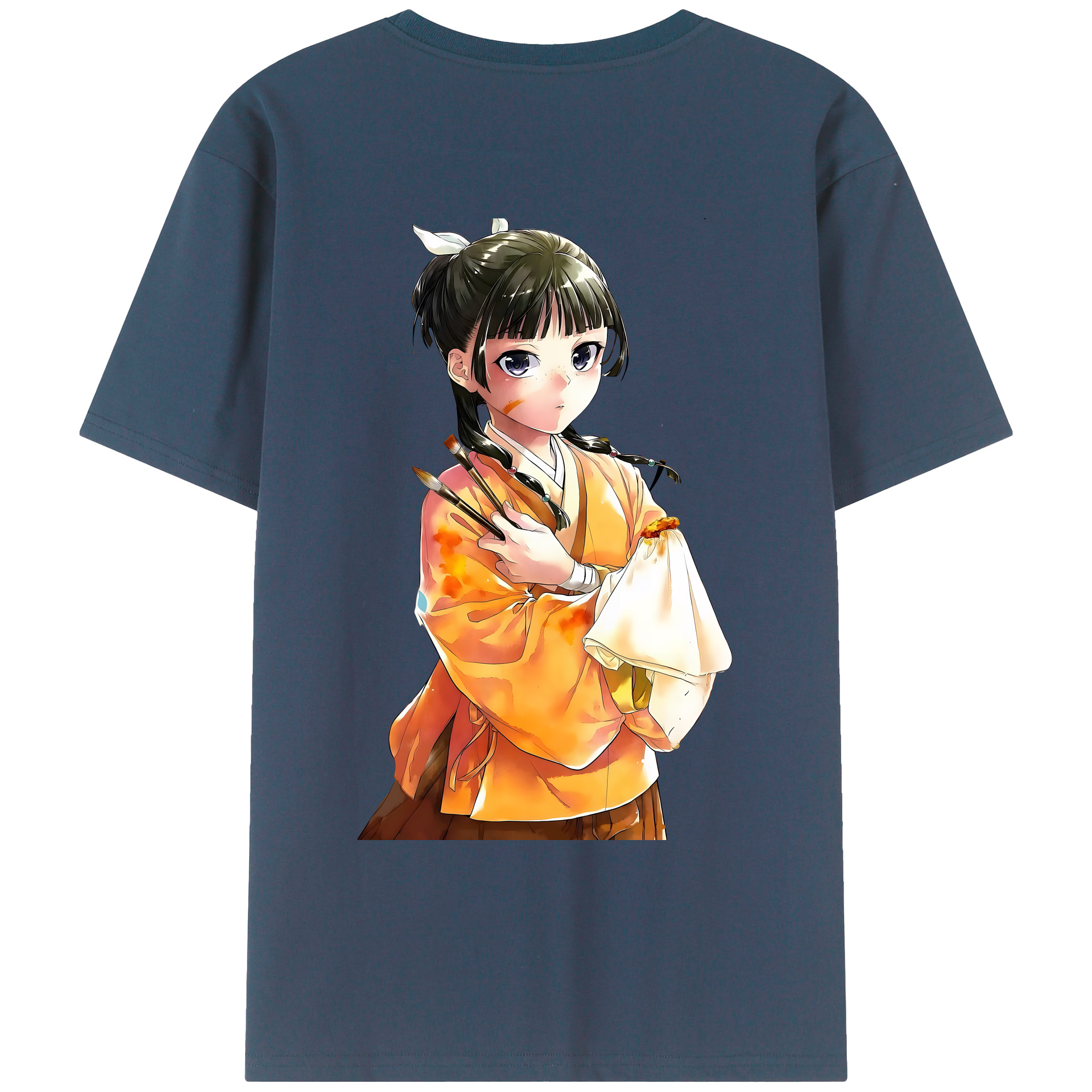（画像用） 薬屋のひとりごと The Apothecary Diaries 綿100％ メンズ半袖Tシャツ（バックプリント） 通気性