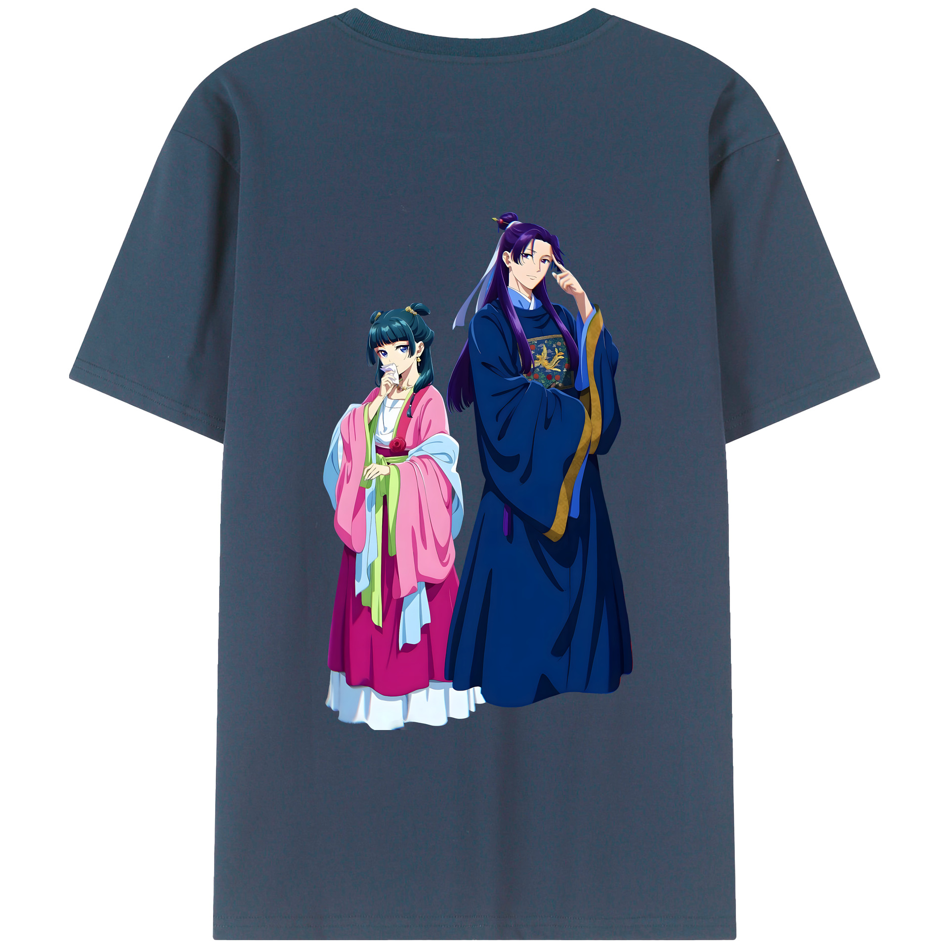 （画像用） 薬屋のひとりごと The Apothecary Diaries 綿100％ メンズ半袖Tシャツ（バックプリント） 通気性