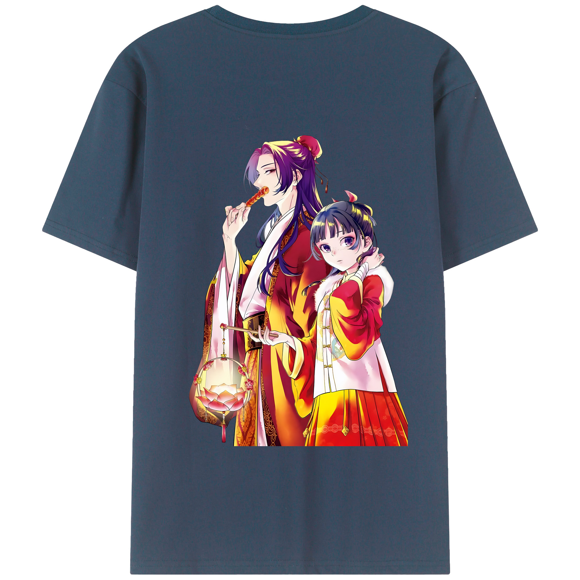 （画像用） 薬屋のひとりごと The Apothecary Diaries 綿100％ メンズ半袖Tシャツ（バックプリント） 通気性