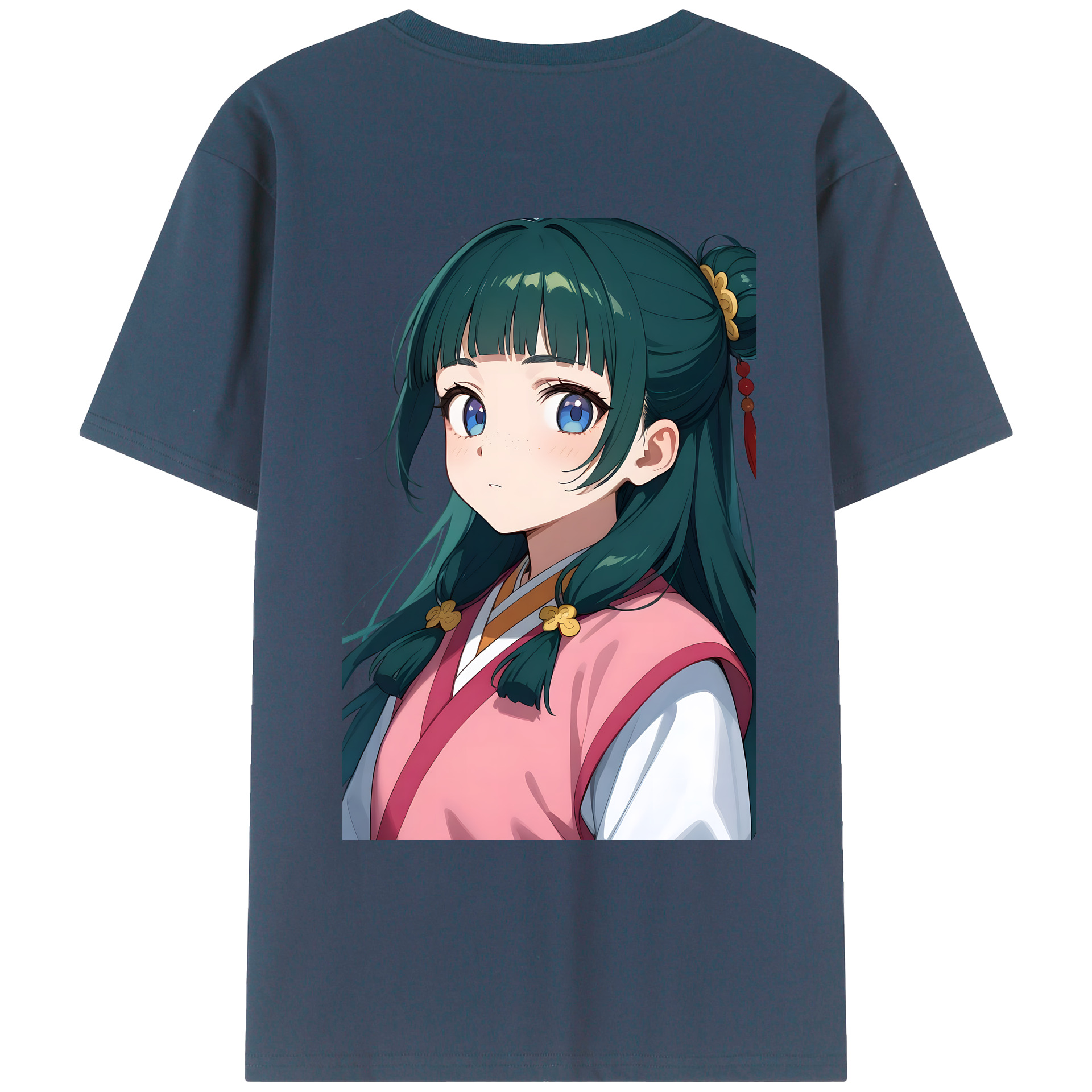 （画像用） 薬屋のひとりごと The Apothecary Diaries 綿100％ メンズ半袖Tシャツ（バックプリント） 通気性