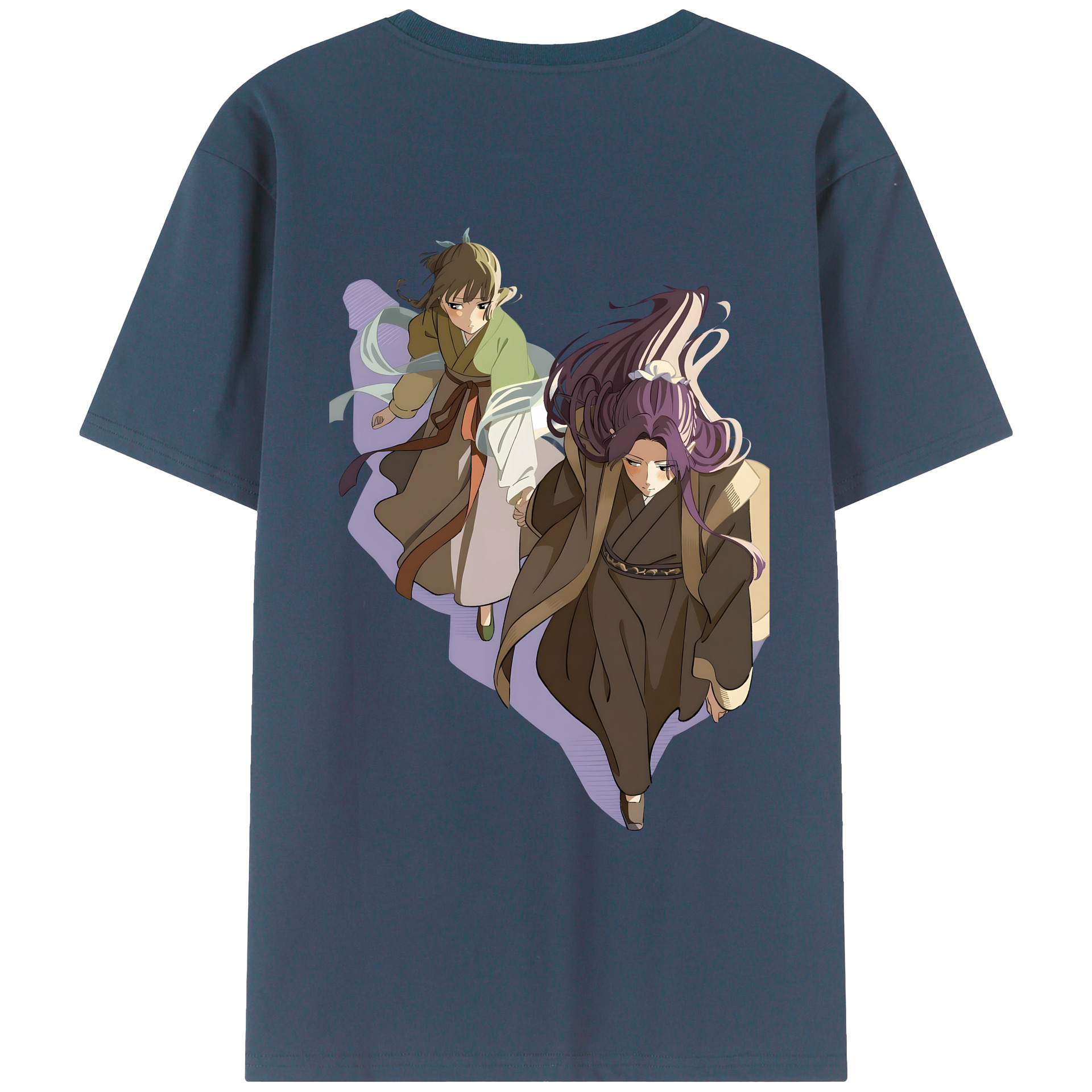 （画像用） 薬屋のひとりごと The Apothecary Diaries 綿100％ メンズ半袖Tシャツ（バックプリント） 通気性