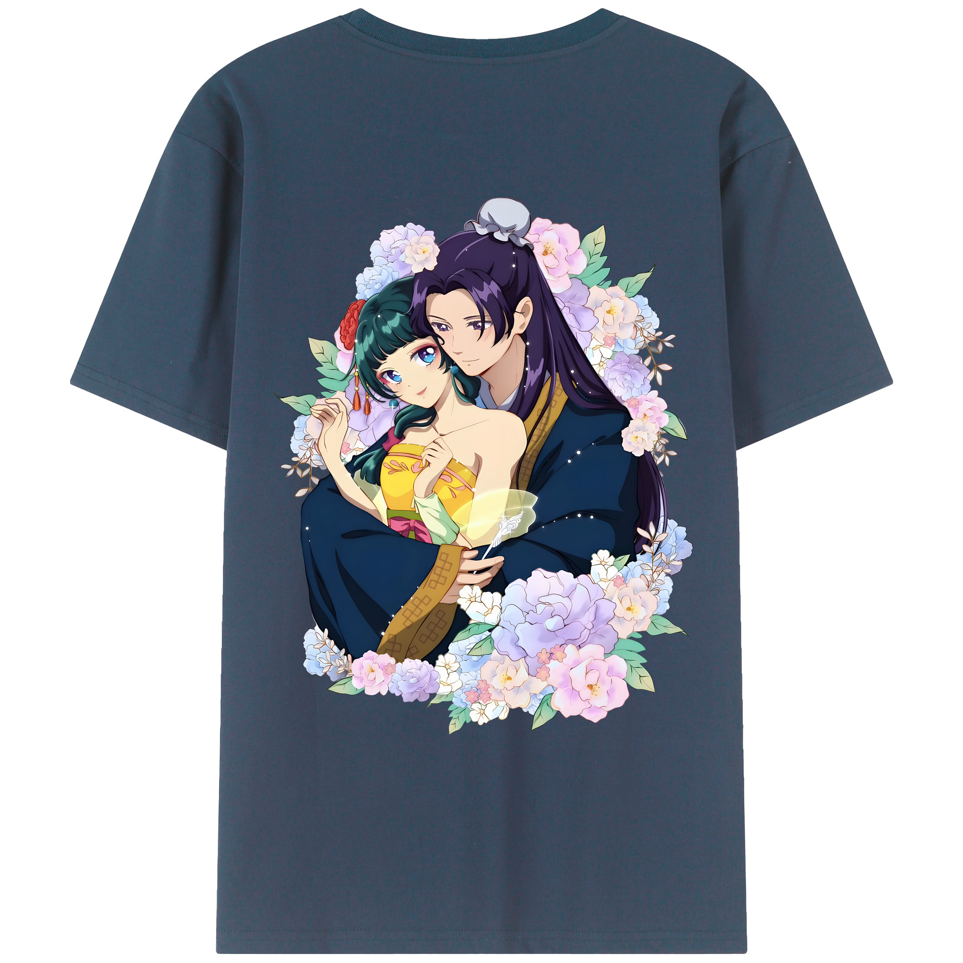 （画像用） 薬屋のひとりごと The Apothecary Diaries 綿100％ メンズ半袖Tシャツ（バックプリント） 通気性