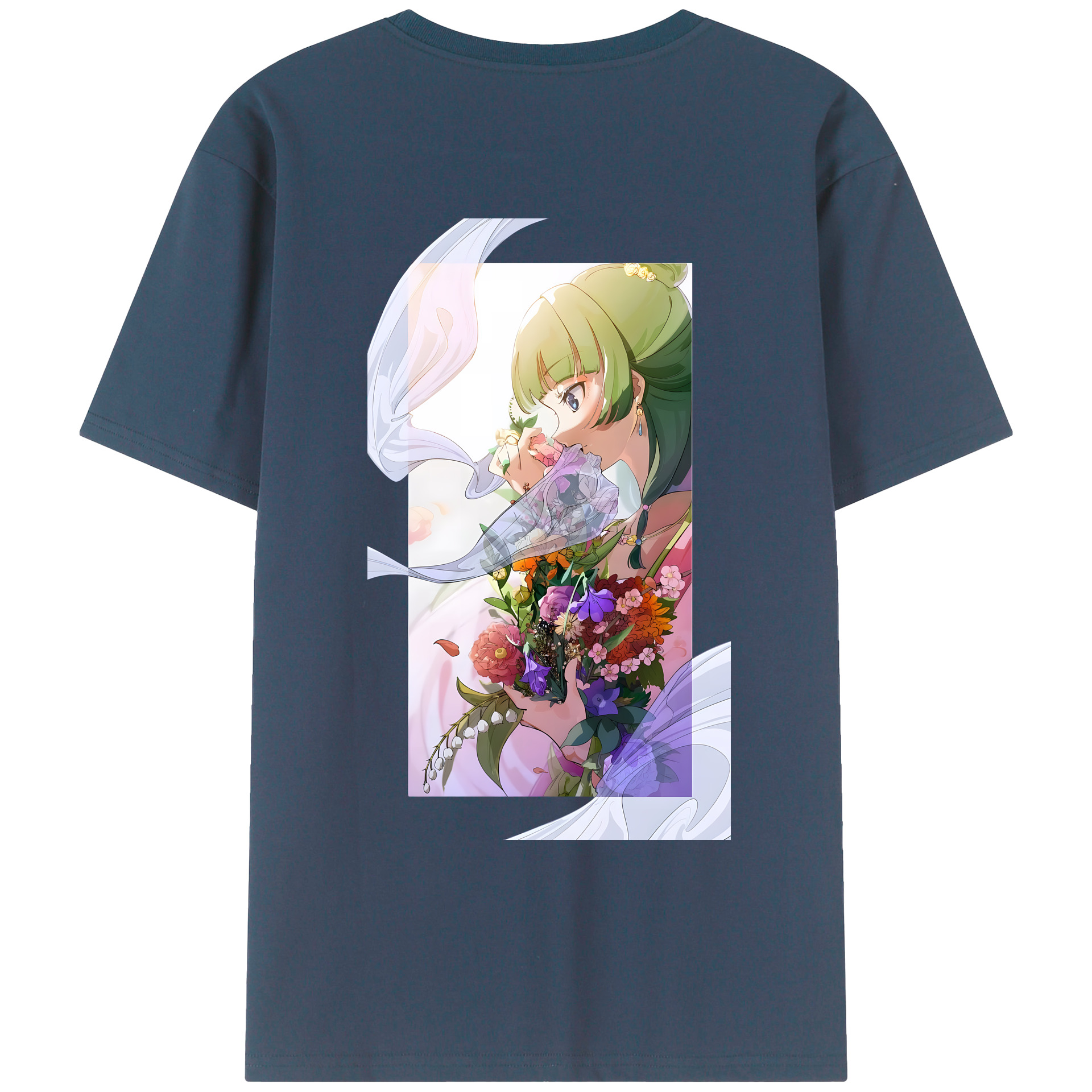 （画像用） 薬屋のひとりごと The Apothecary Diaries 綿100％ メンズ半袖Tシャツ（バックプリント） 通気性