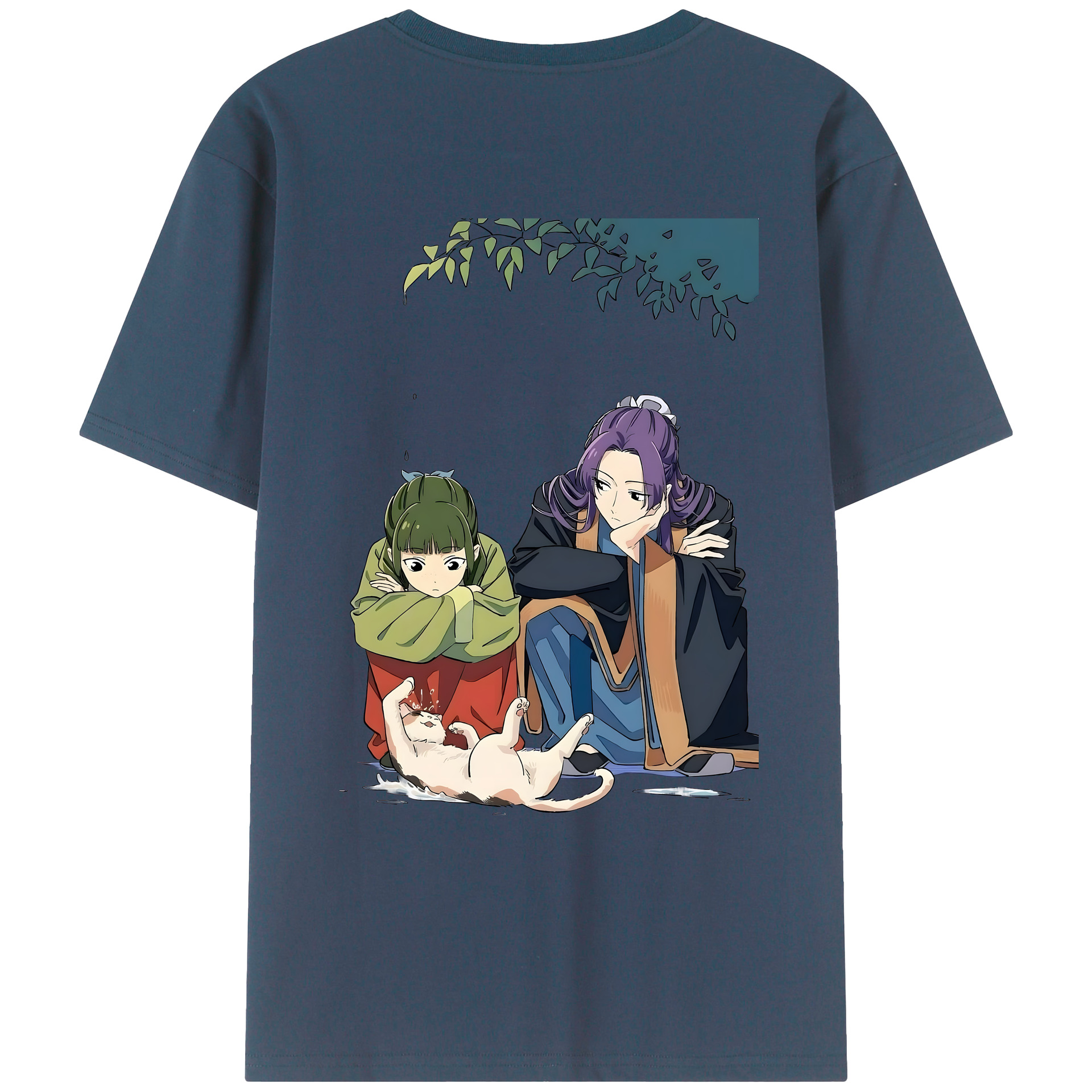 （画像用） 薬屋のひとりごと The Apothecary Diaries 綿100％ メンズ半袖Tシャツ（バックプリント） 通気性