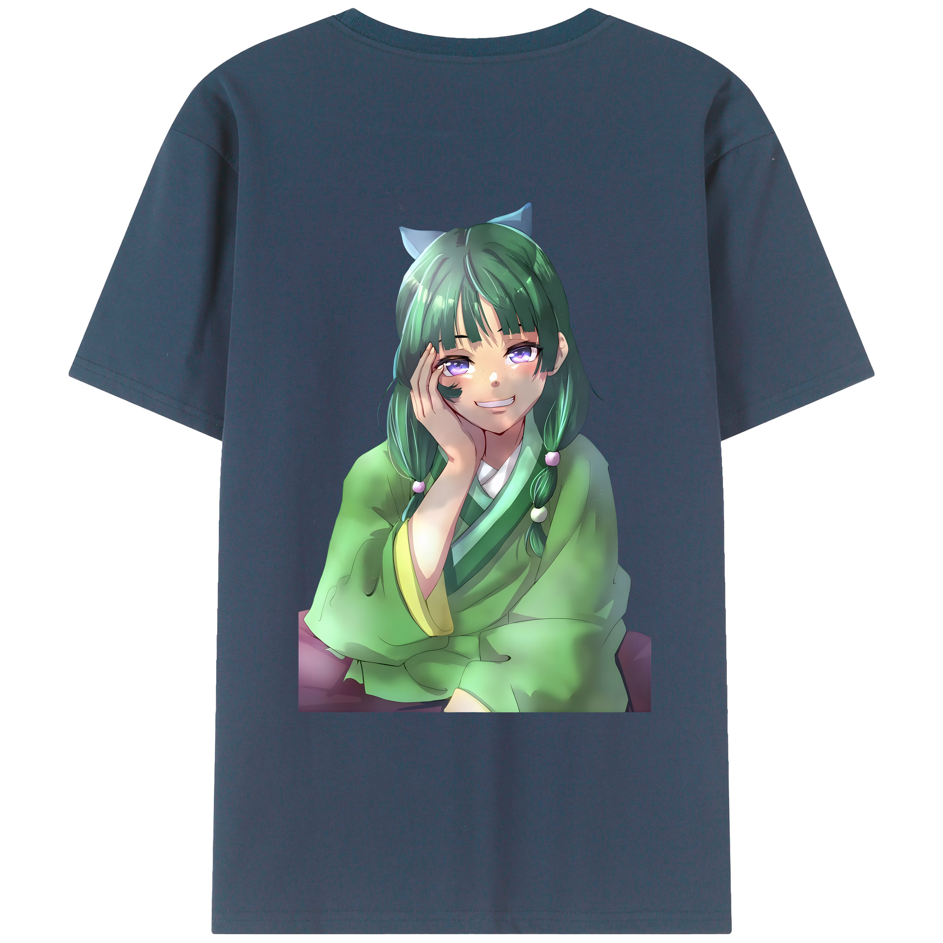（画像用） 薬屋のひとりごと The Apothecary Diaries 綿100％ メンズ半袖Tシャツ（バックプリント） 通気性