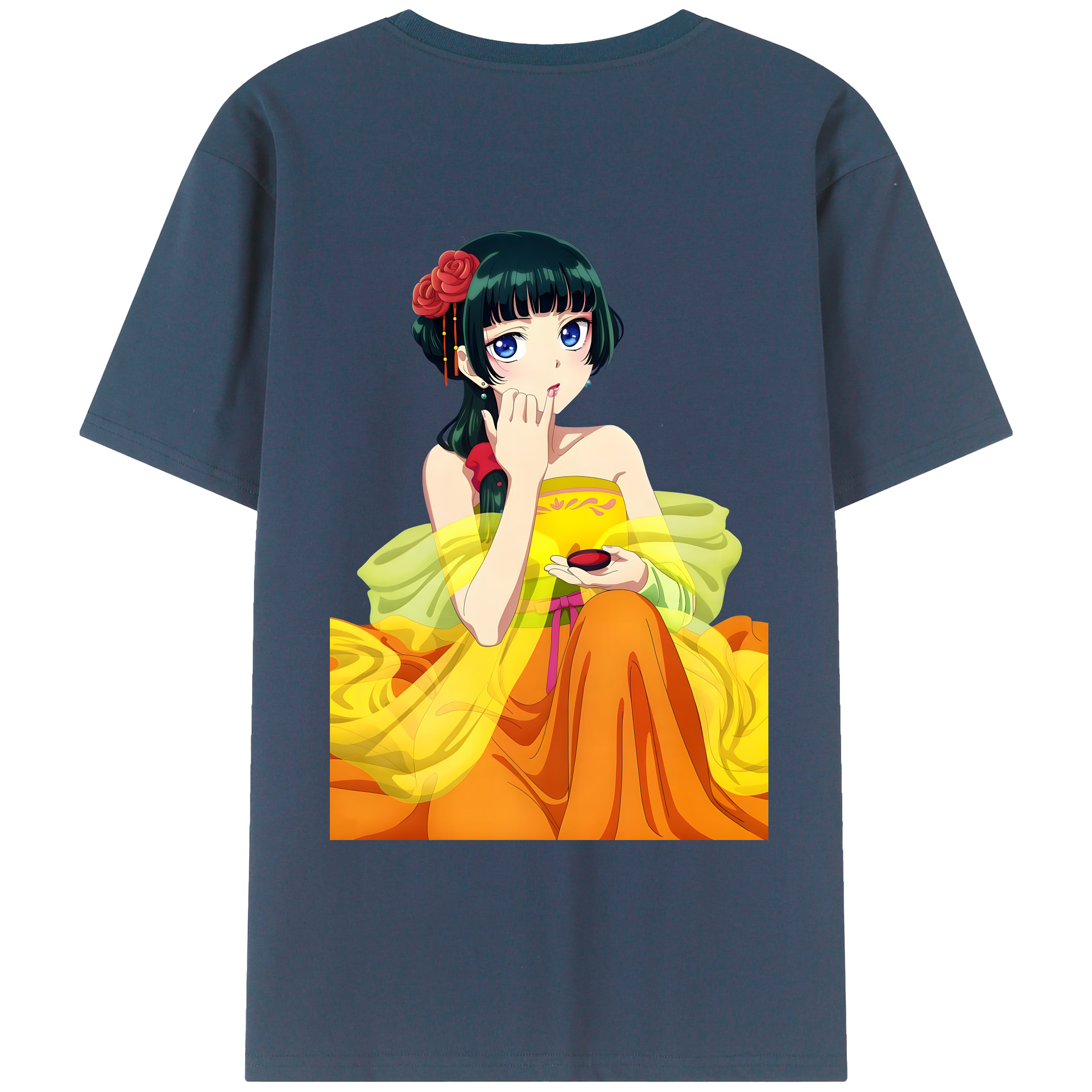 （画像用） 薬屋のひとりごと The Apothecary Diaries 綿100％ メンズ半袖Tシャツ（バックプリント） 通気性