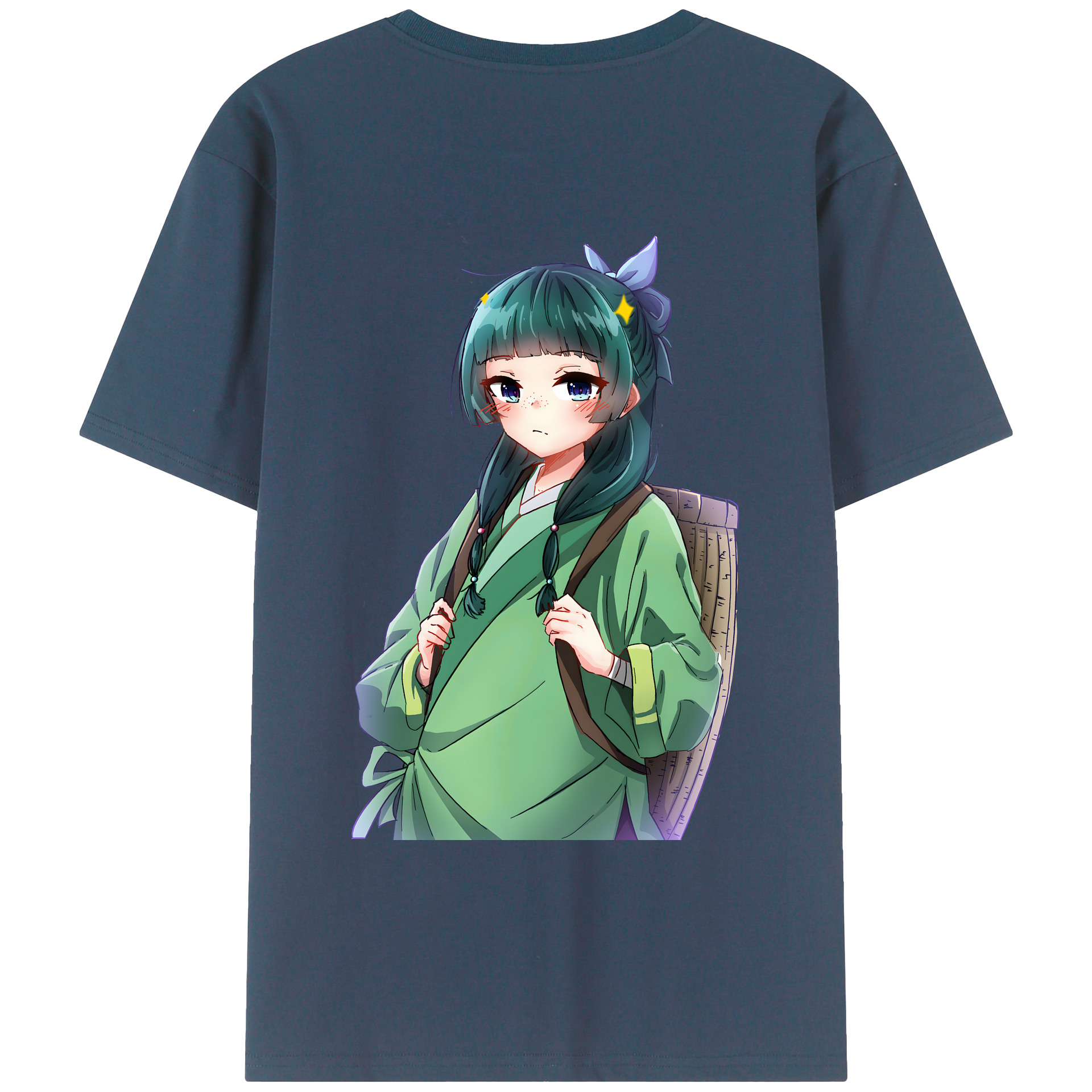 （画像用） 薬屋のひとりごと The Apothecary Diaries 綿100％ メンズ半袖Tシャツ（バックプリント） 通気性