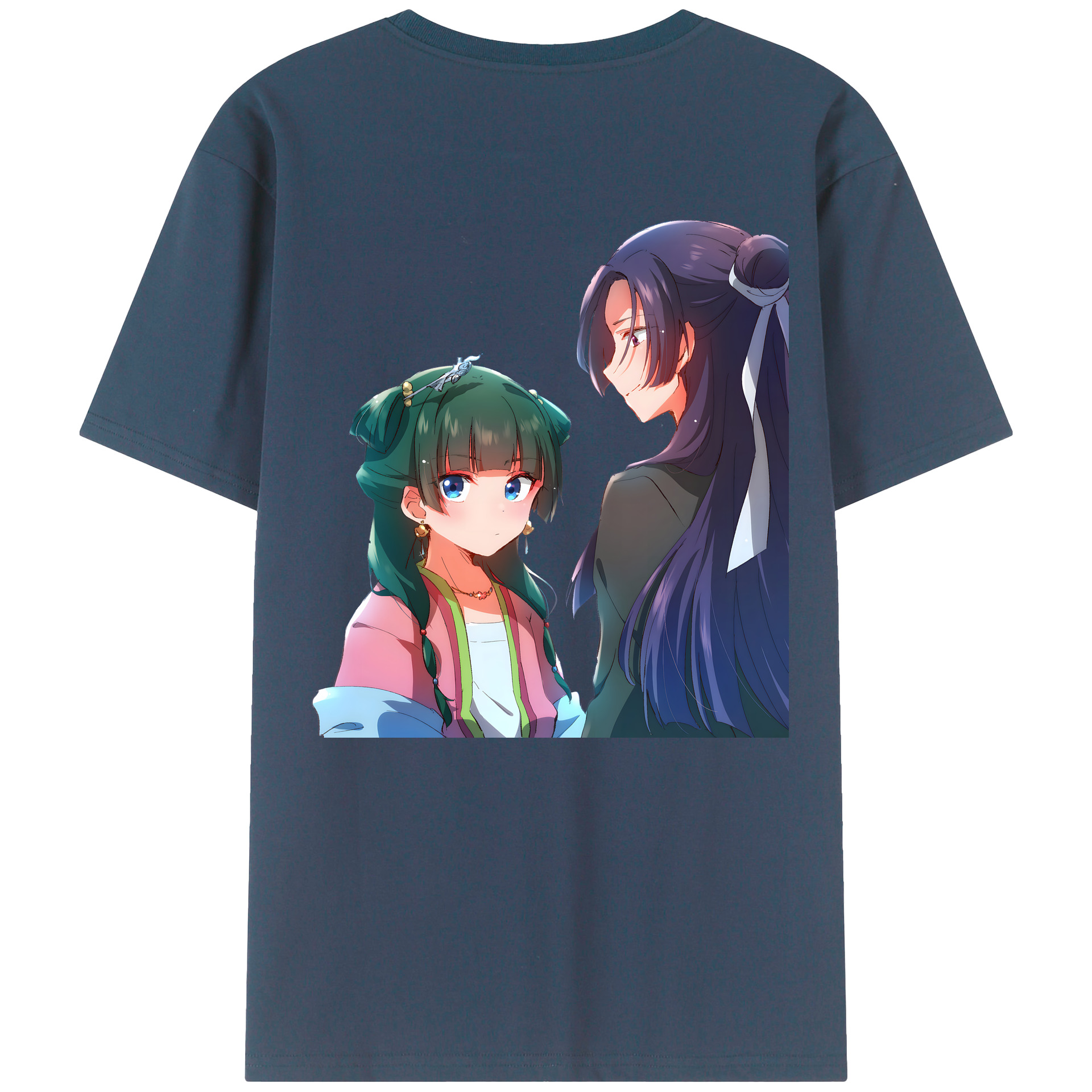 （画像用） 薬屋のひとりごと The Apothecary Diaries 綿100％ メンズ半袖Tシャツ（バックプリント） 通気性
