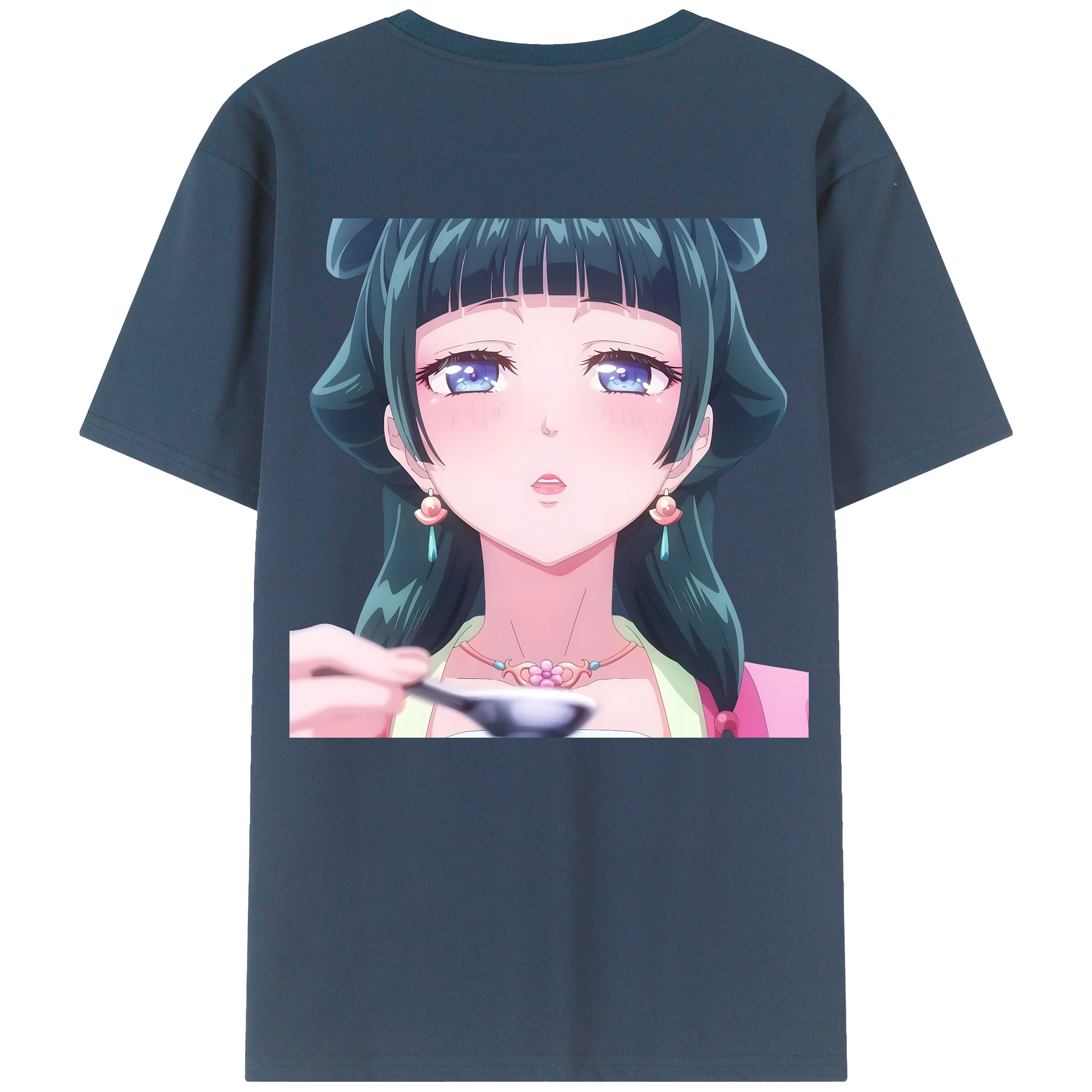 （画像用） 薬屋のひとりごと The Apothecary Diaries 綿100％ メンズ半袖Tシャツ（バックプリント） 通気性