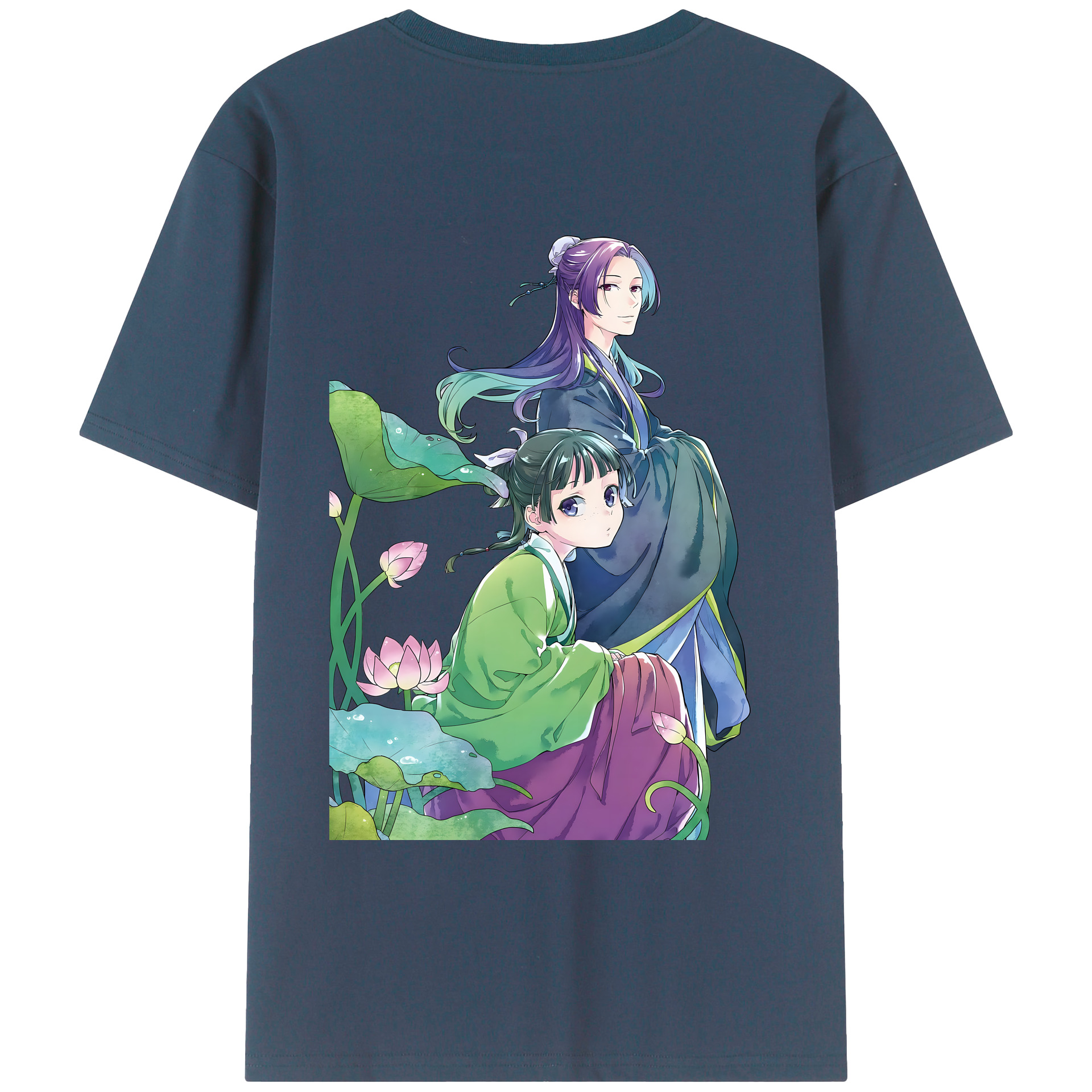 （画像用） 薬屋のひとりごと The Apothecary Diaries 綿100％ メンズ半袖Tシャツ（バックプリント） 通気性
