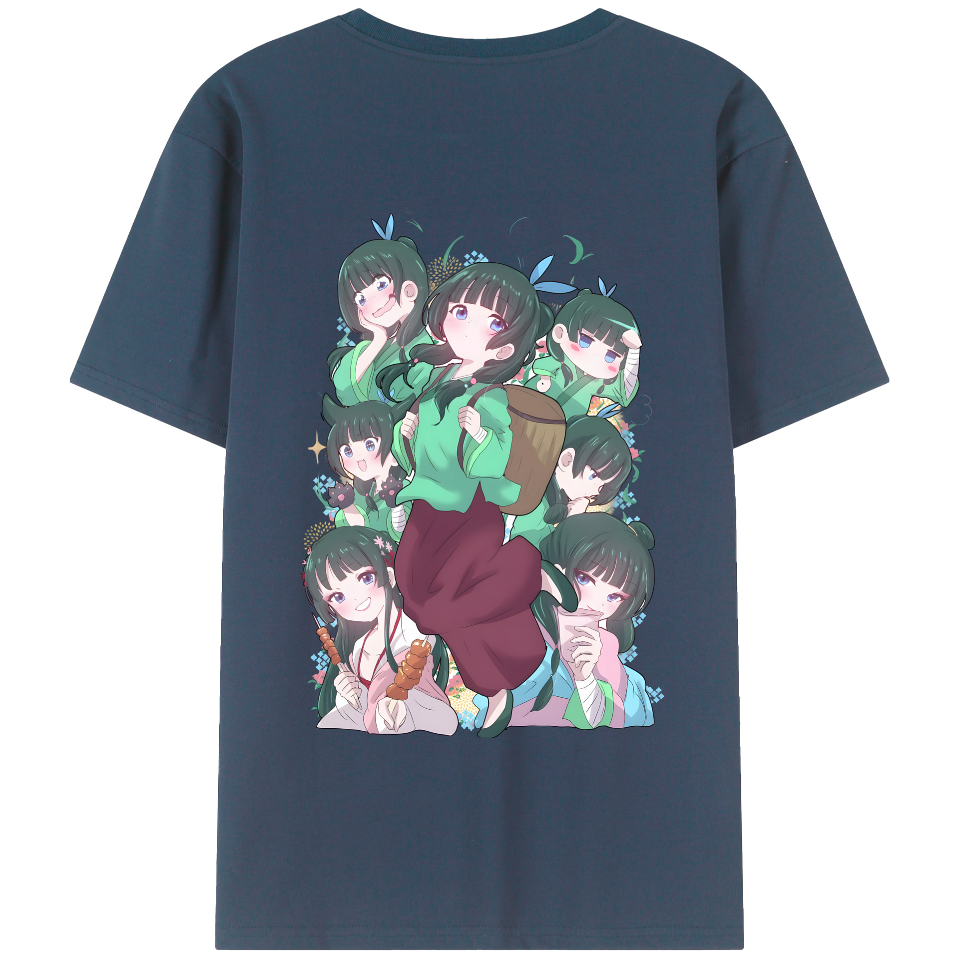 （画像用） 薬屋のひとりごと The Apothecary Diaries 綿100％ メンズ半袖Tシャツ（バックプリント） 通気性