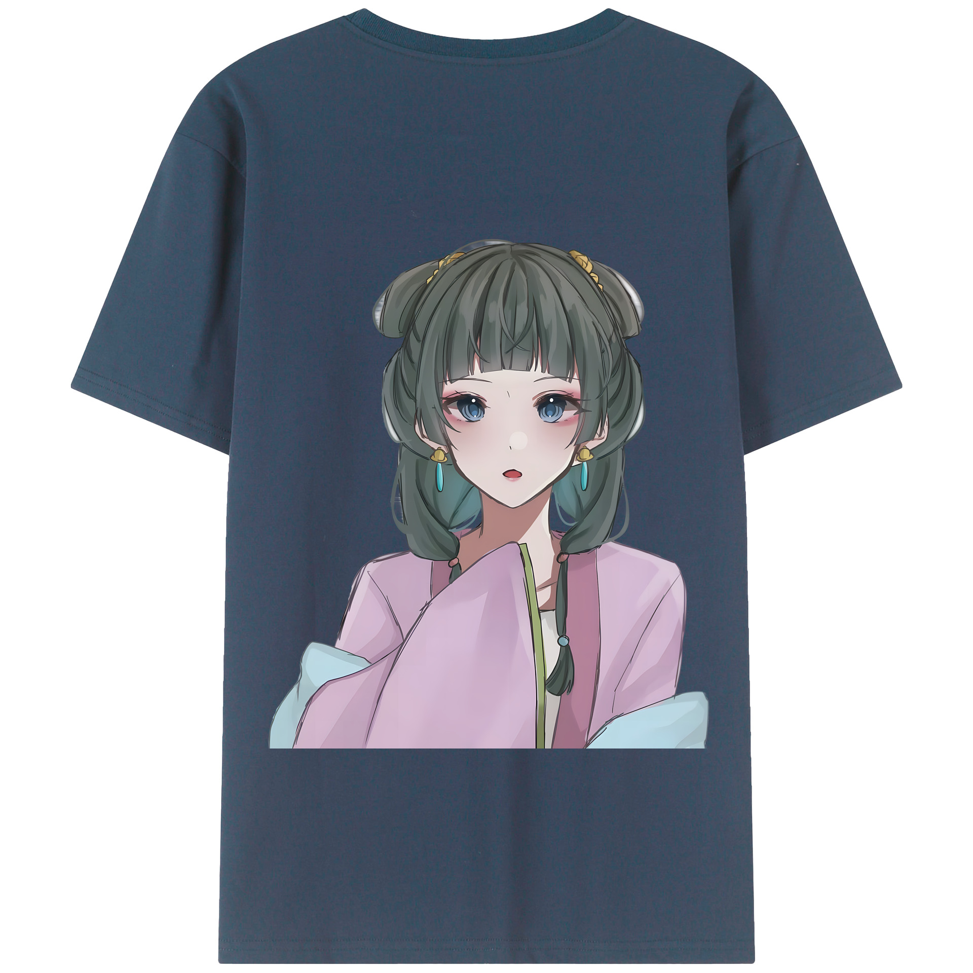 （画像用） 薬屋のひとりごと The Apothecary Diaries 綿100％ メンズ半袖Tシャツ（バックプリント） 通気性