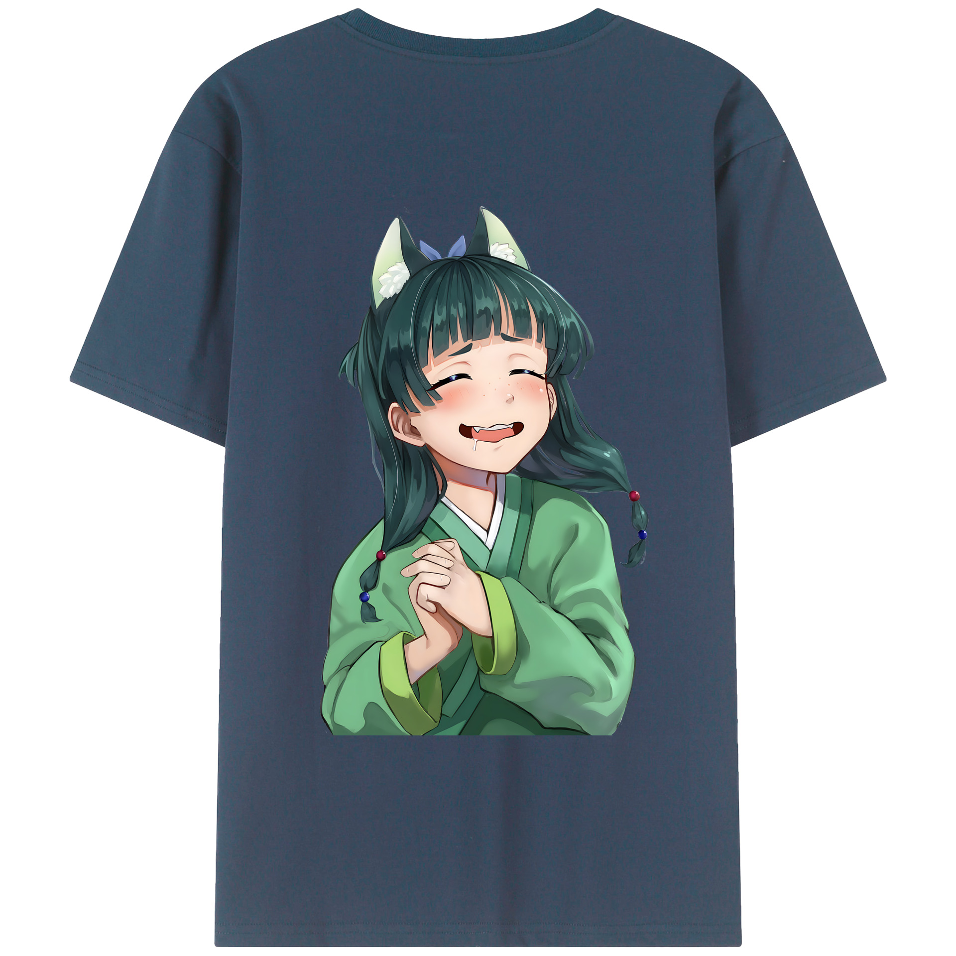 （画像用） 薬屋のひとりごと The Apothecary Diaries 綿100％ メンズ半袖Tシャツ（バックプリント） 通気性