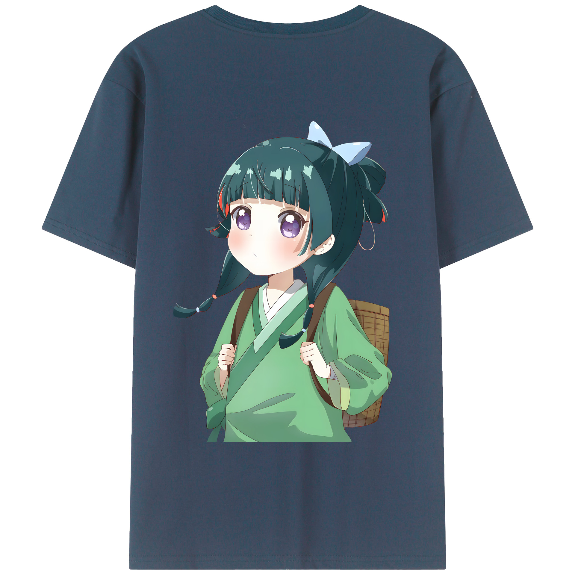 （画像用） 薬屋のひとりごと The Apothecary Diaries 綿100％ メンズ半袖Tシャツ（バックプリント） 通気性