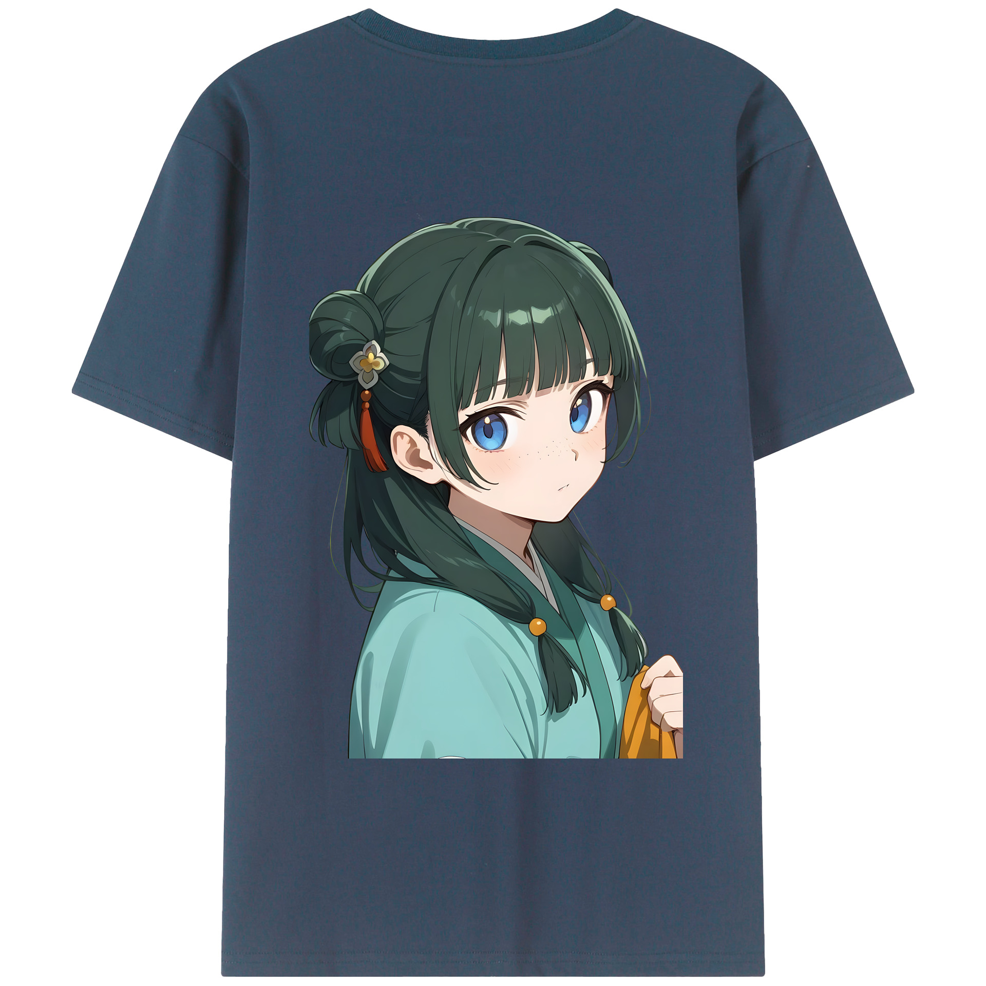 （画像用） 薬屋のひとりごと The Apothecary Diaries 綿100％ メンズ半袖Tシャツ（バックプリント） 通気性