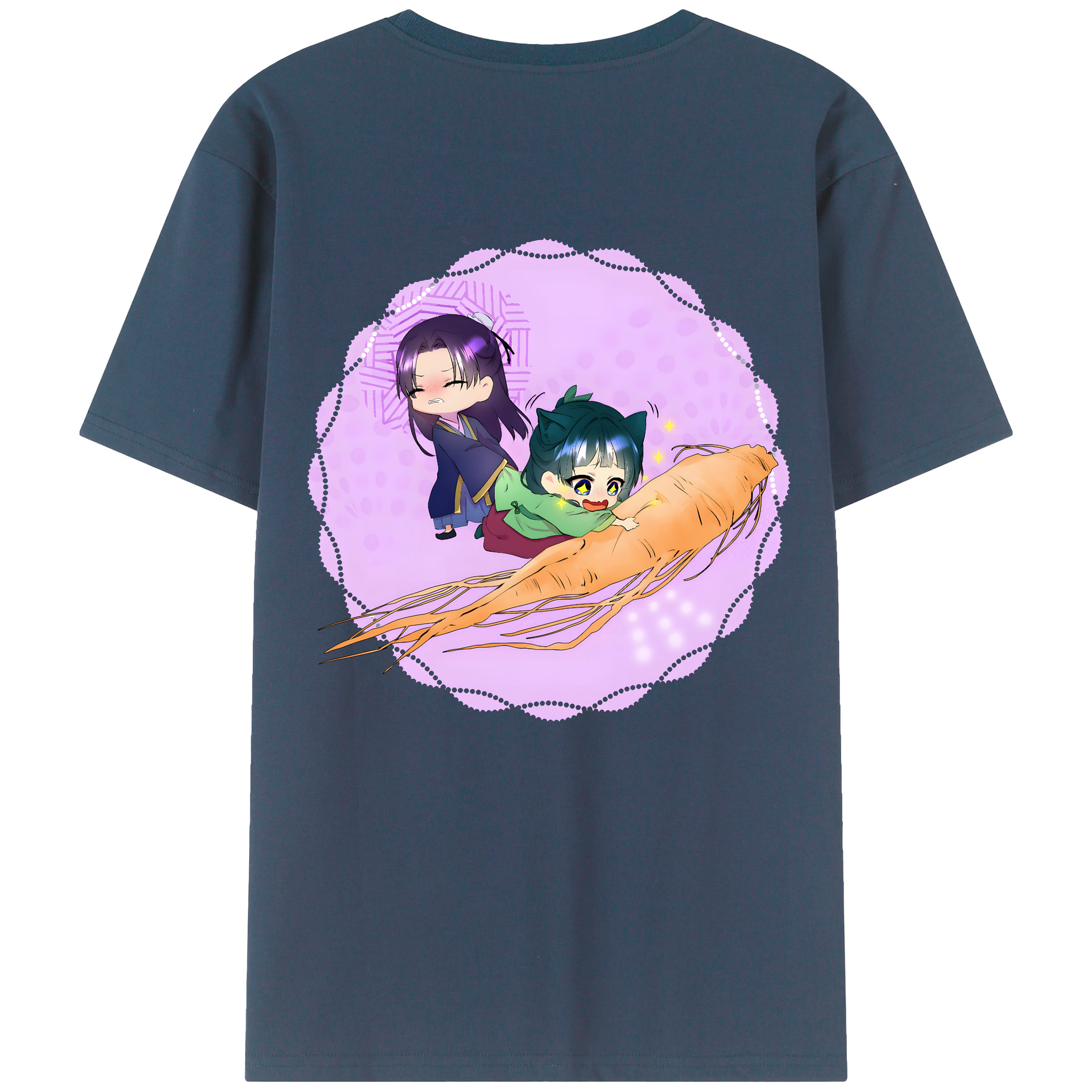 （画像用） 薬屋のひとりごと The Apothecary Diaries 綿100％ メンズ半袖Tシャツ（バックプリント） 通気性