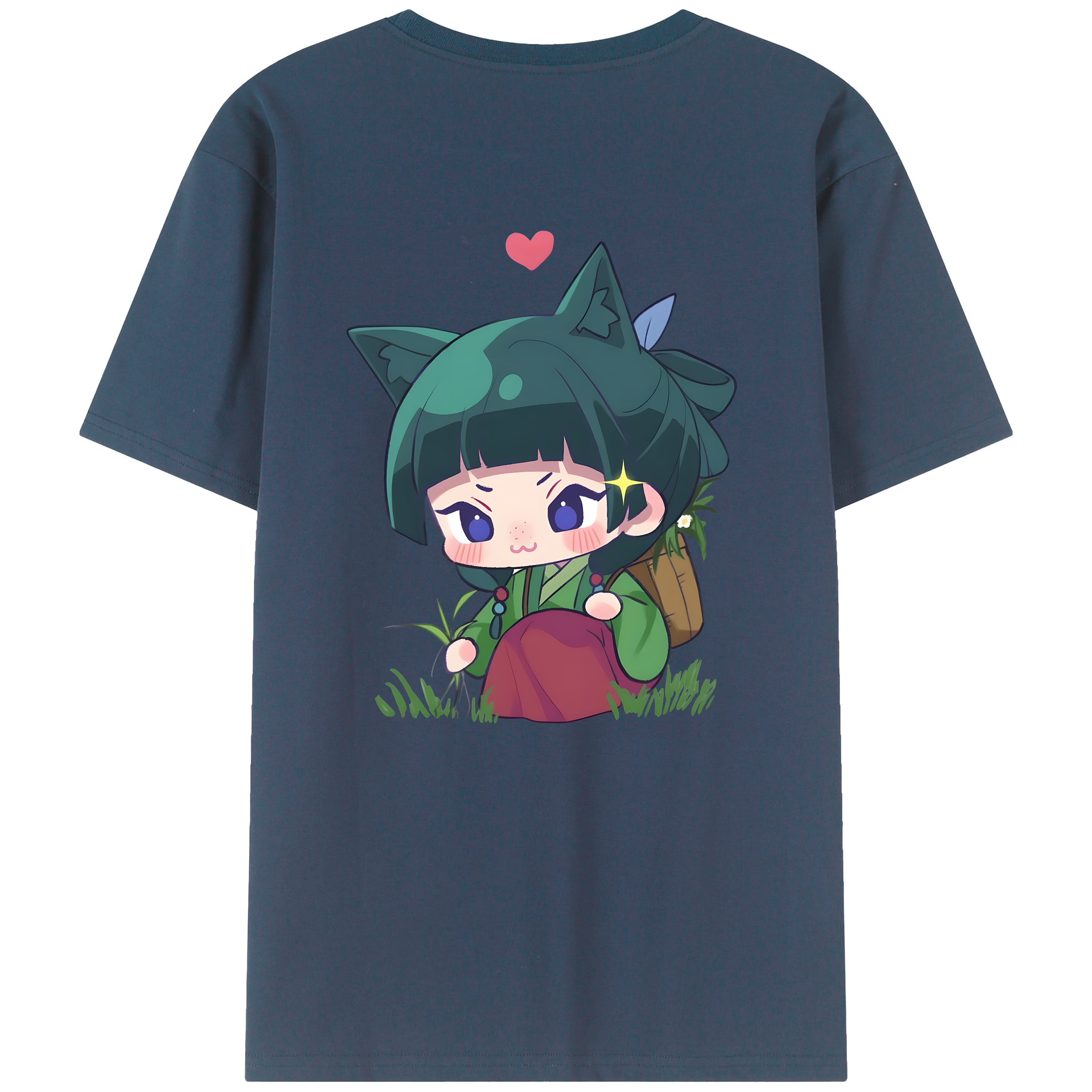 （画像用） 薬屋のひとりごと The Apothecary Diaries 綿100％ メンズ半袖Tシャツ（バックプリント） 通気性