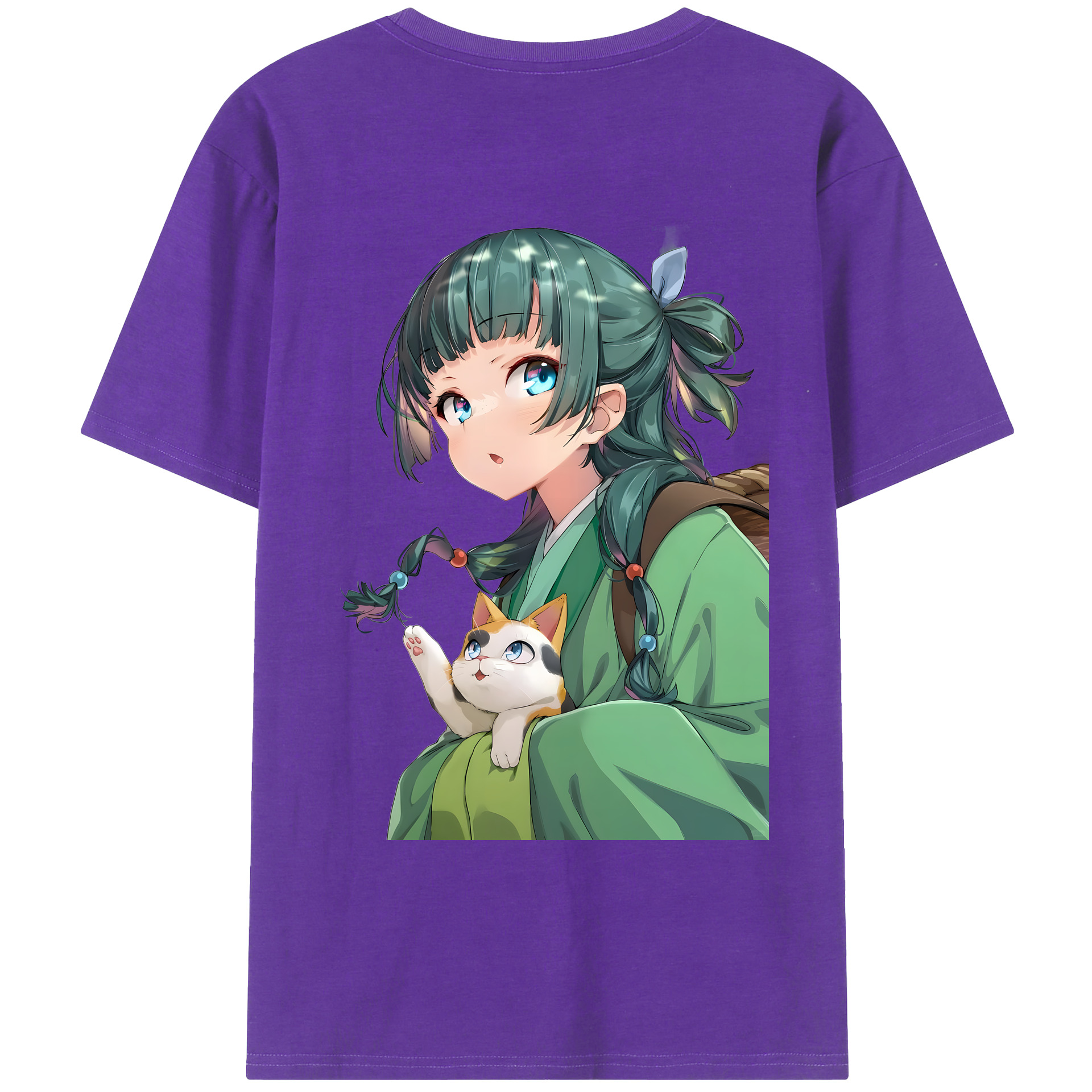 （画像用） 薬屋のひとりごと The Apothecary Diaries 綿100％ メンズ半袖Tシャツ（バックプリント） 通気性