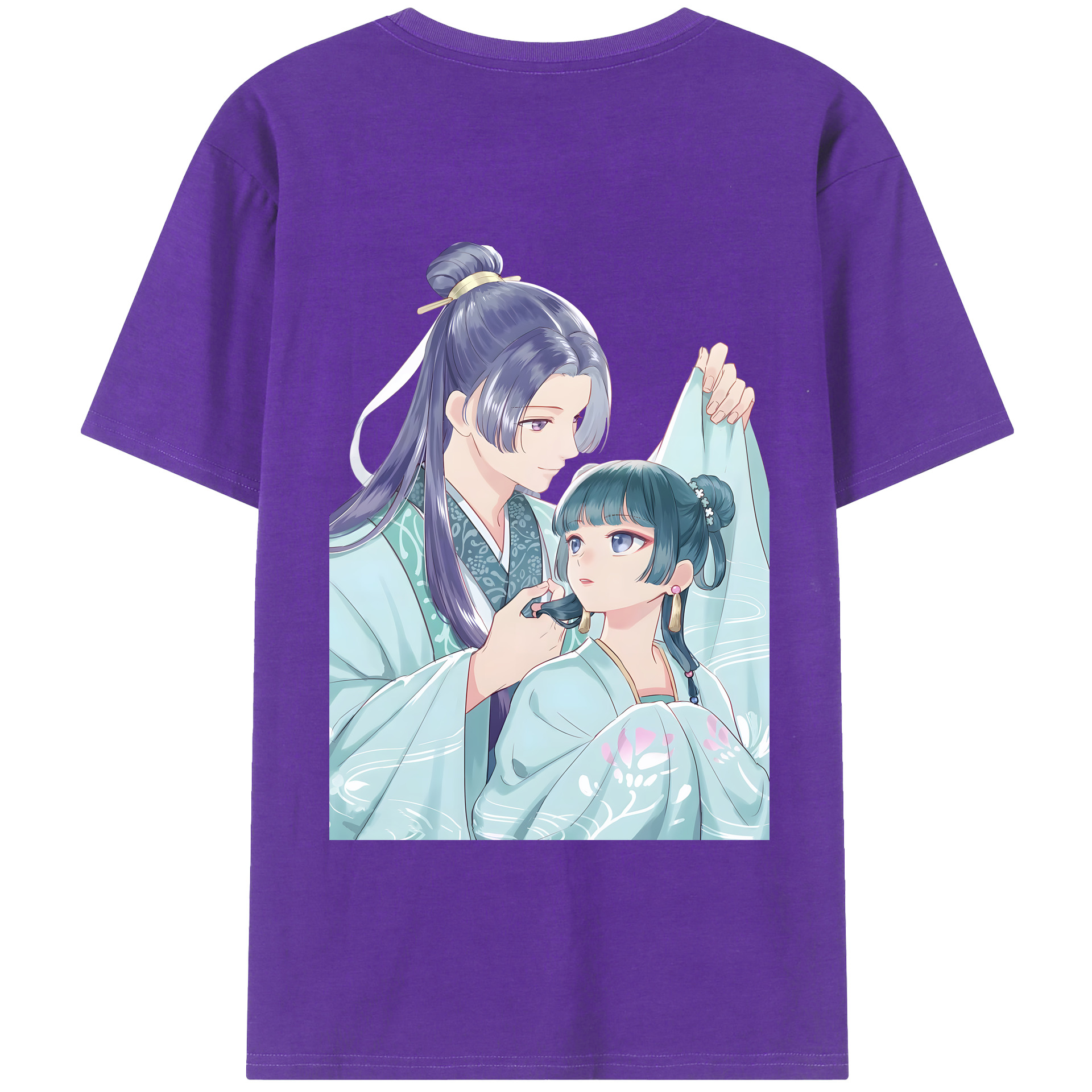 （画像用） 薬屋のひとりごと The Apothecary Diaries 綿100％ メンズ半袖Tシャツ（バックプリント） 通気性