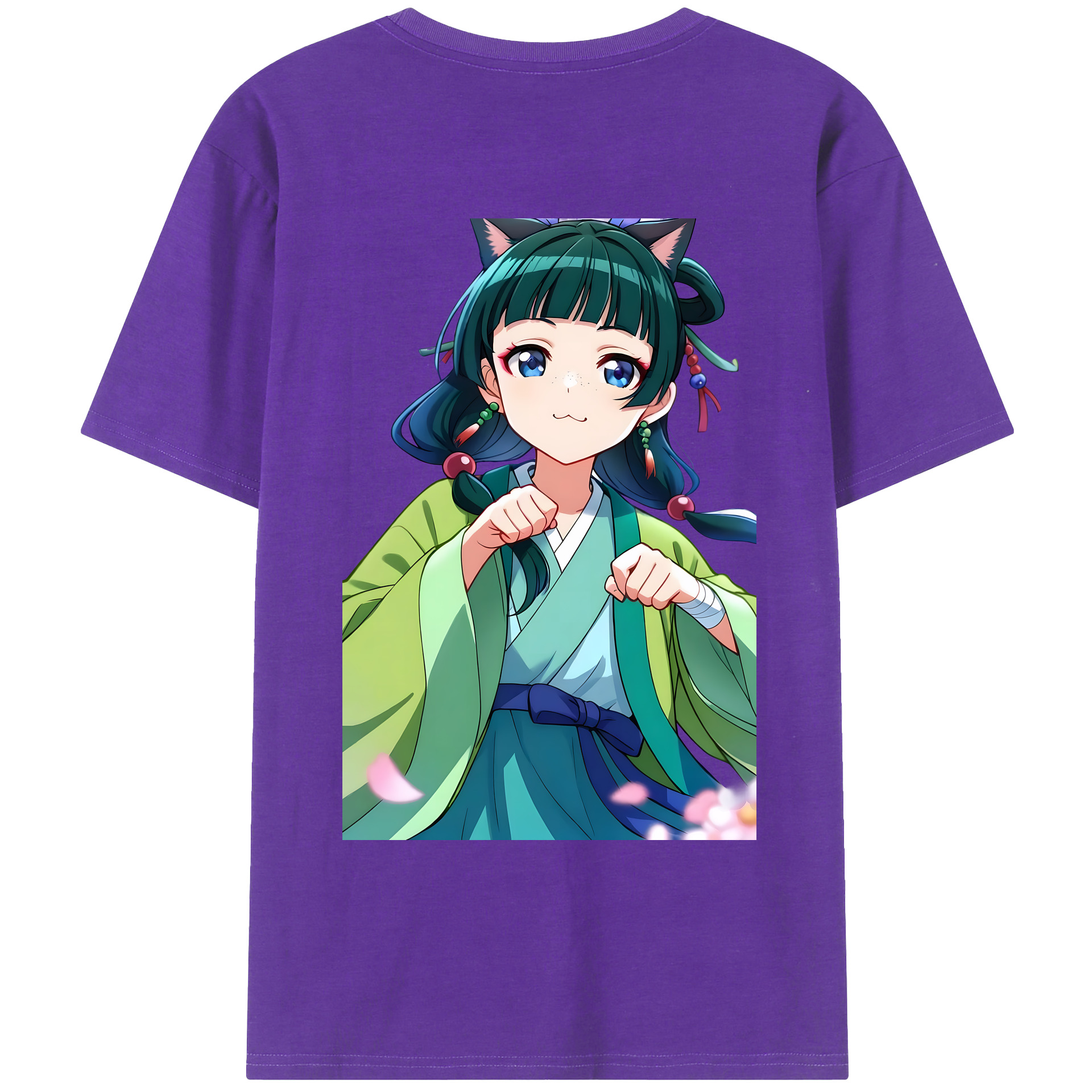 （画像用） 薬屋のひとりごと The Apothecary Diaries 綿100％ メンズ半袖Tシャツ（バックプリント） 通気性