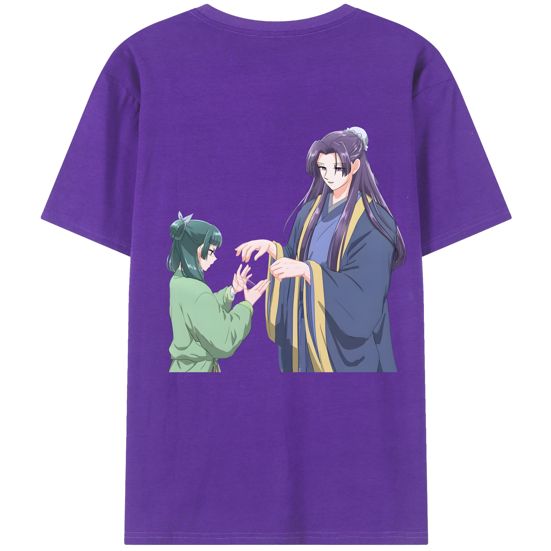 （画像用） 薬屋のひとりごと The Apothecary Diaries 綿100％ メンズ半袖Tシャツ（バックプリント） 通気性