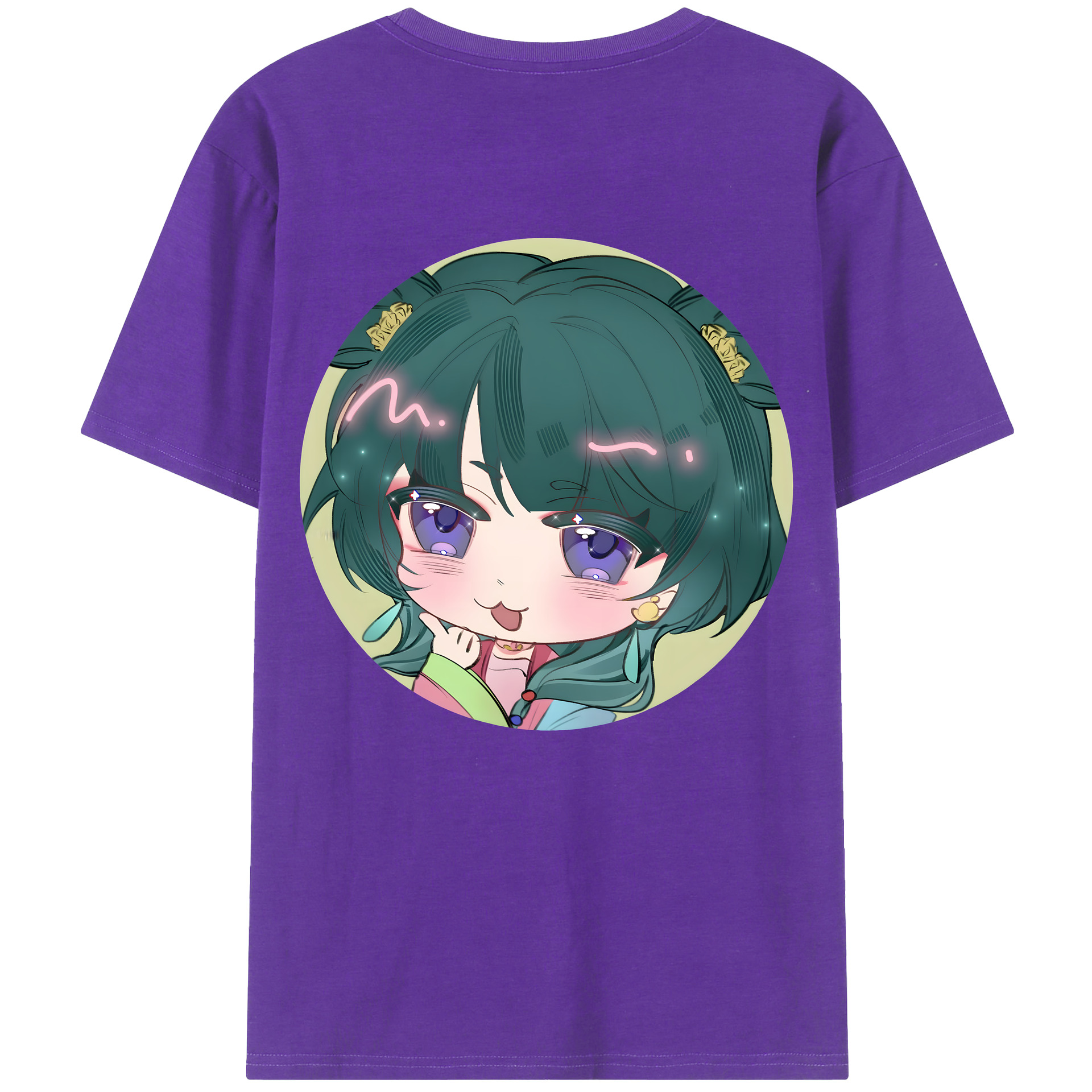 （画像用） 薬屋のひとりごと The Apothecary Diaries 綿100％ メンズ半袖Tシャツ（バックプリント） 通気性