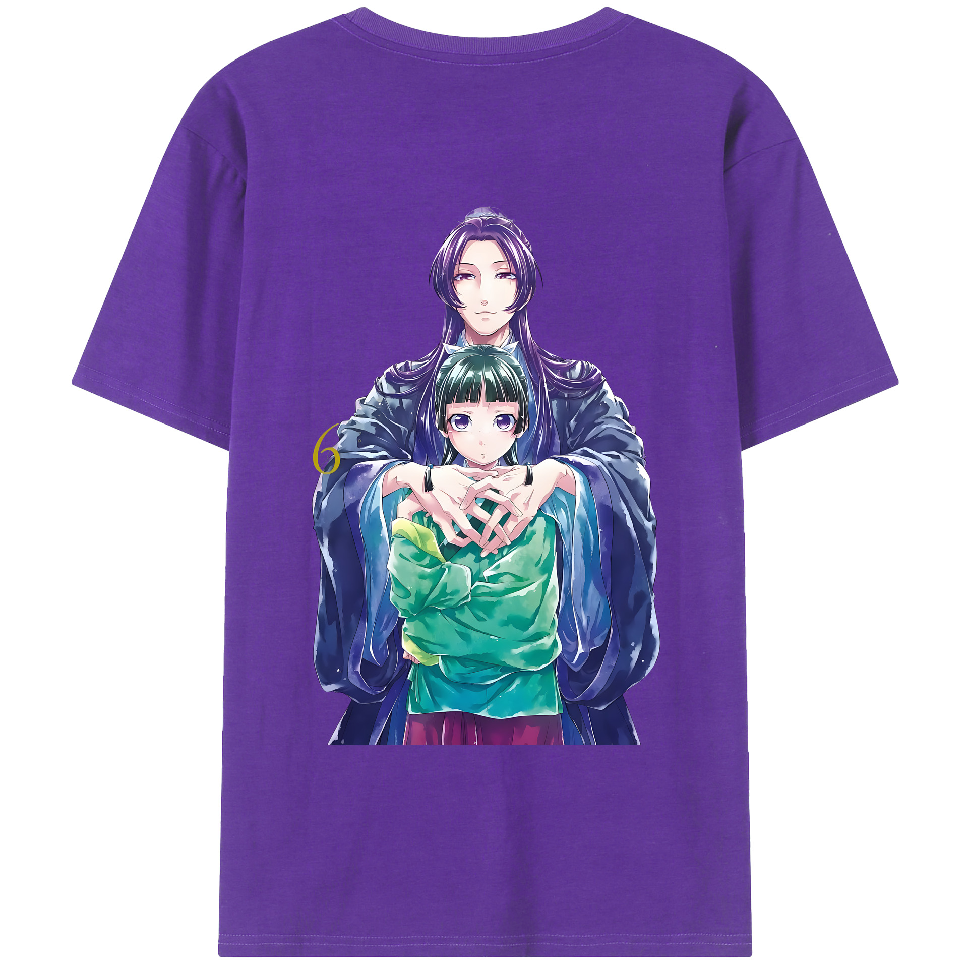 （画像用） 薬屋のひとりごと The Apothecary Diaries 綿100％ メンズ半袖Tシャツ（バックプリント） 通気性