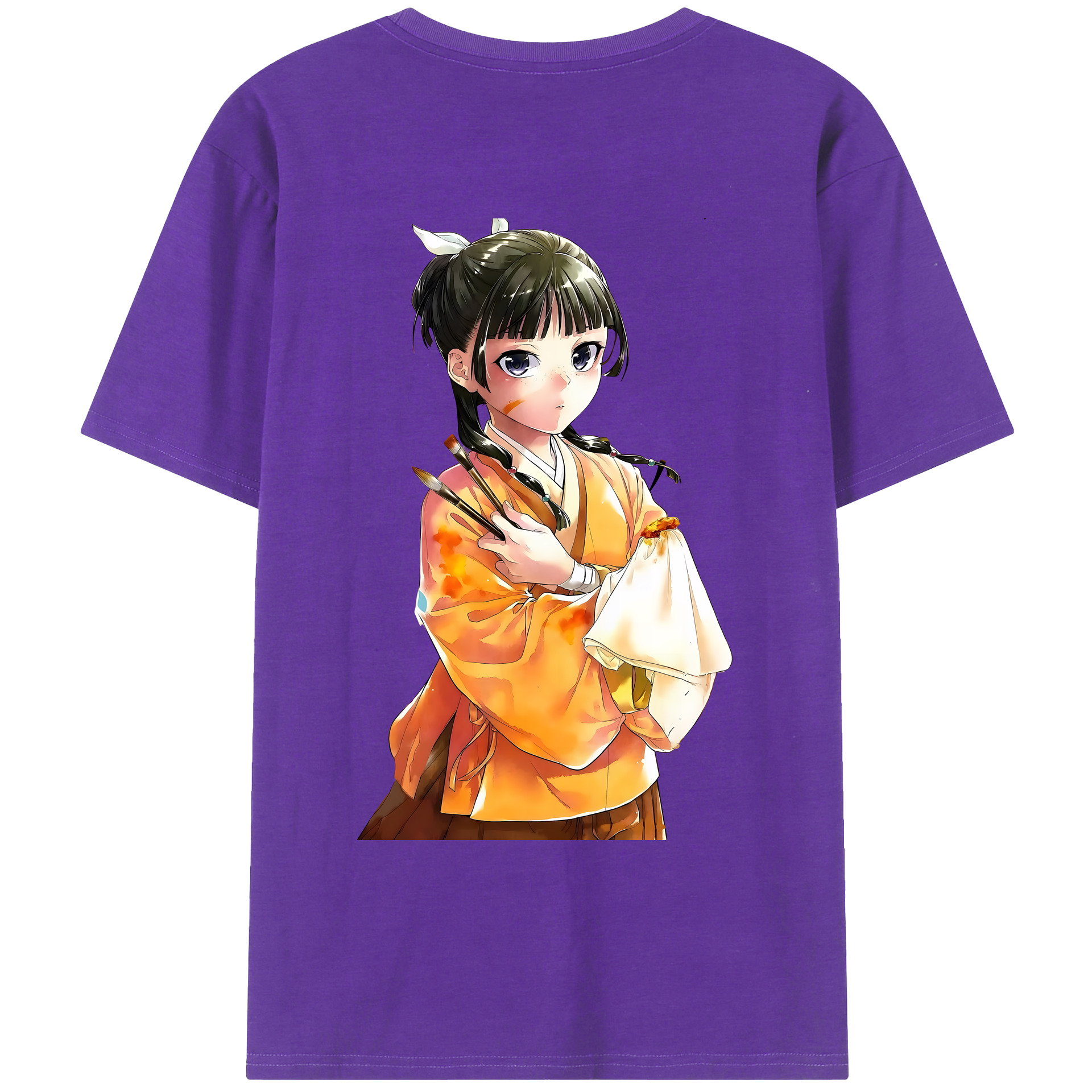 （画像用） 薬屋のひとりごと The Apothecary Diaries 綿100％ メンズ半袖Tシャツ（バックプリント） 通気性