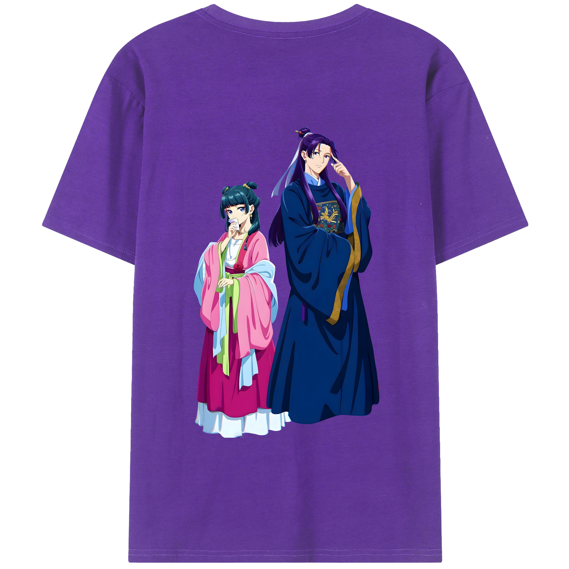 （画像用） 薬屋のひとりごと The Apothecary Diaries 綿100％ メンズ半袖Tシャツ（バックプリント） 通気性