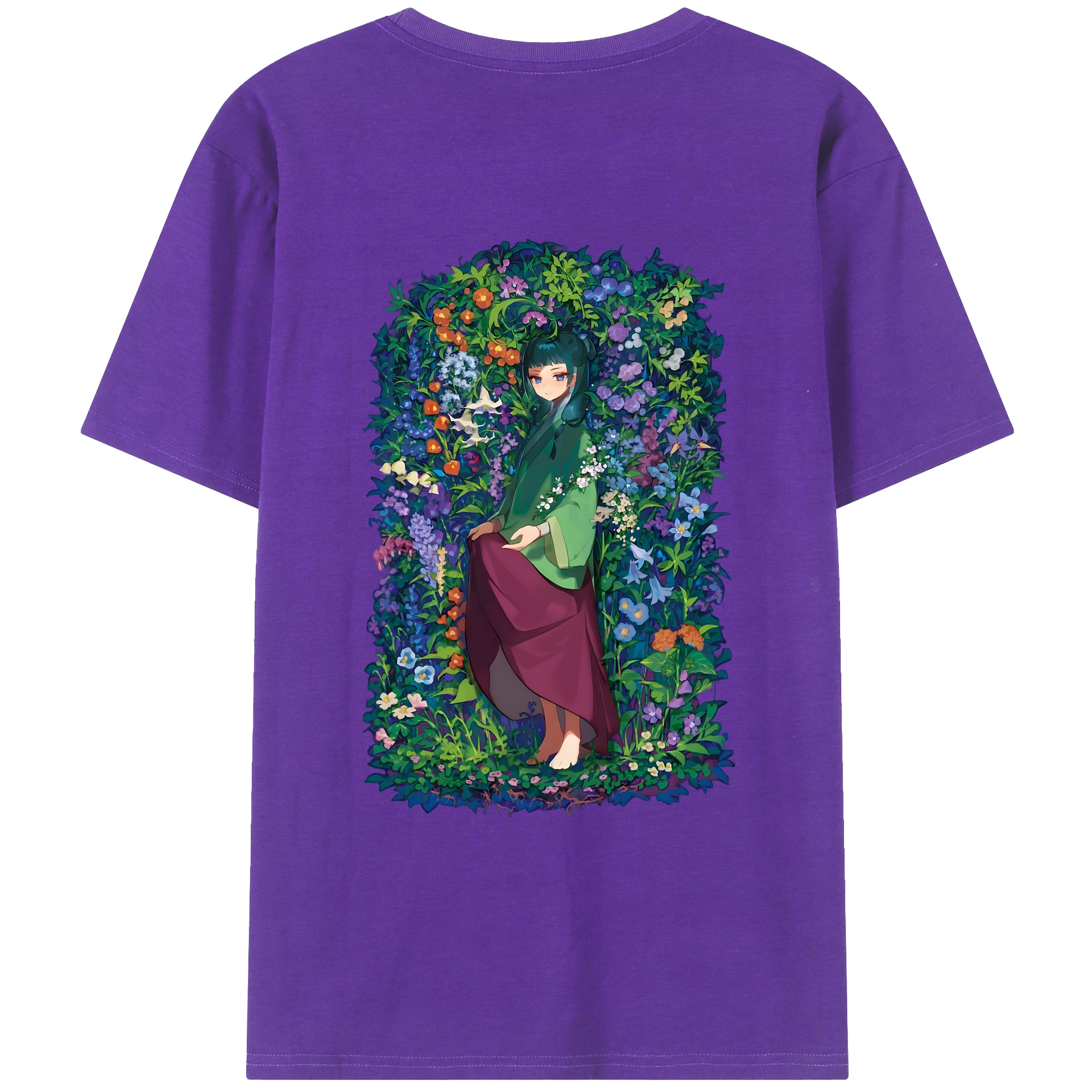 （画像用） 薬屋のひとりごと The Apothecary Diaries 綿100％ メンズ半袖Tシャツ（バックプリント） 通気性