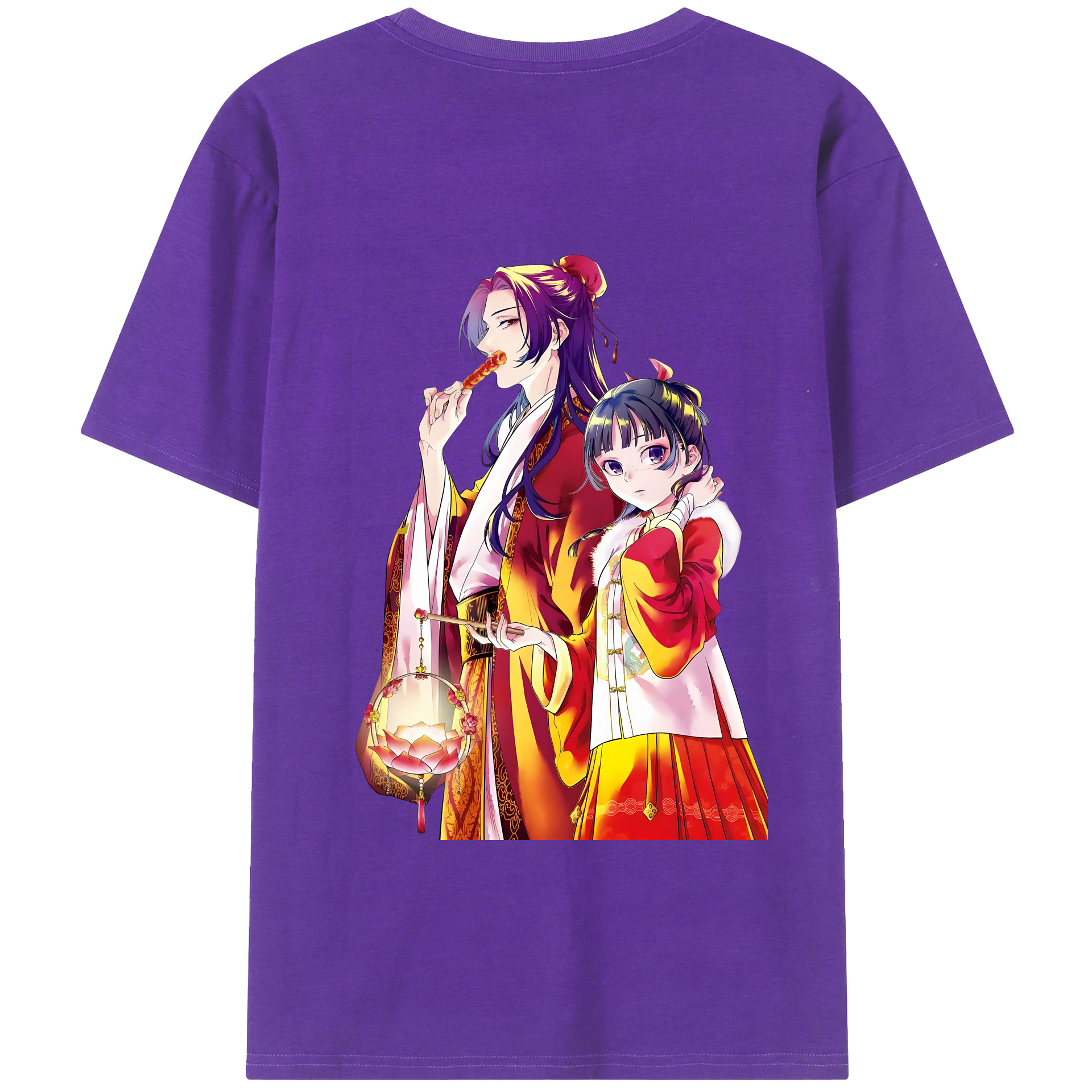 （画像用） 薬屋のひとりごと The Apothecary Diaries 綿100％ メンズ半袖Tシャツ（バックプリント） 通気性