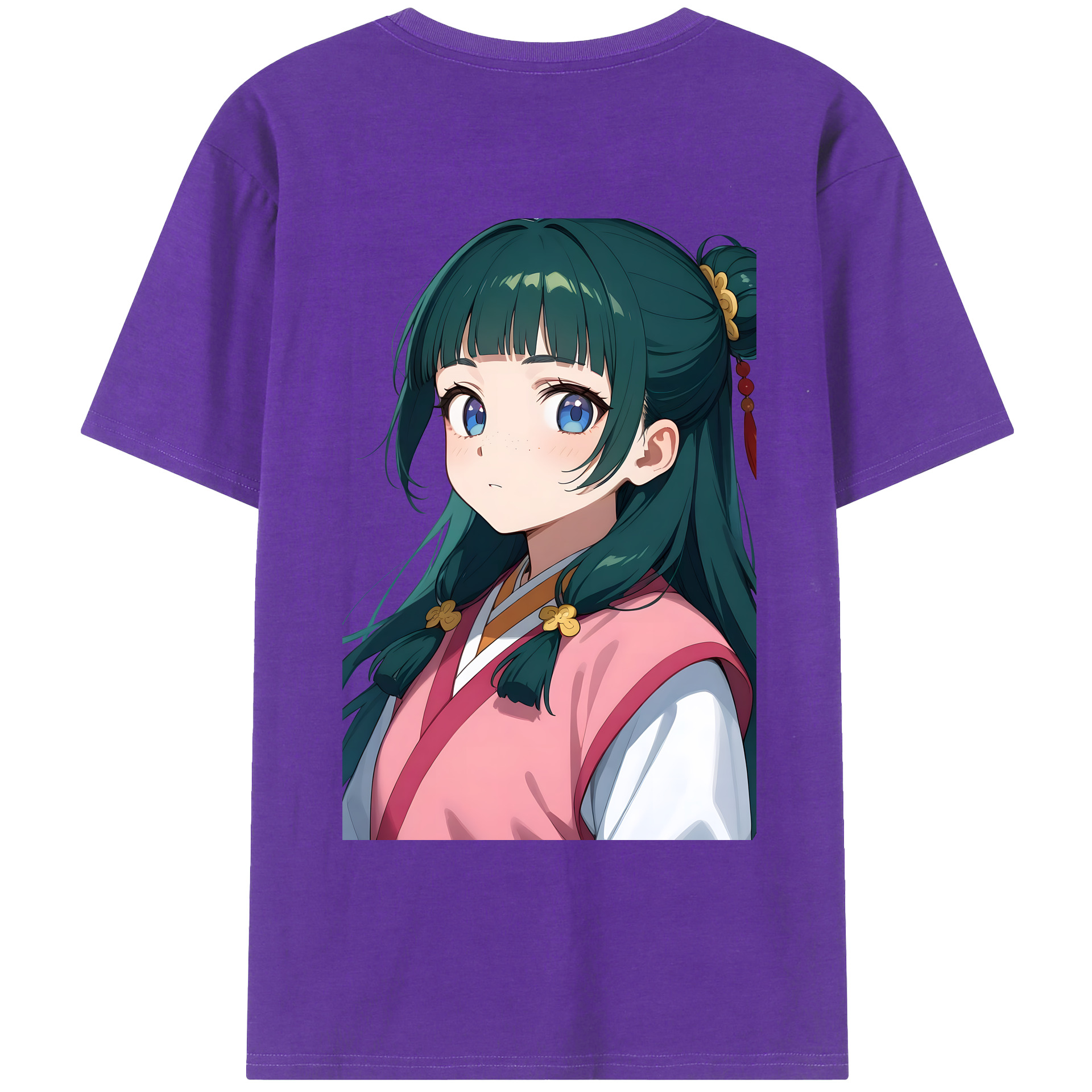 （画像用） 薬屋のひとりごと The Apothecary Diaries 綿100％ メンズ半袖Tシャツ（バックプリント） 通気性