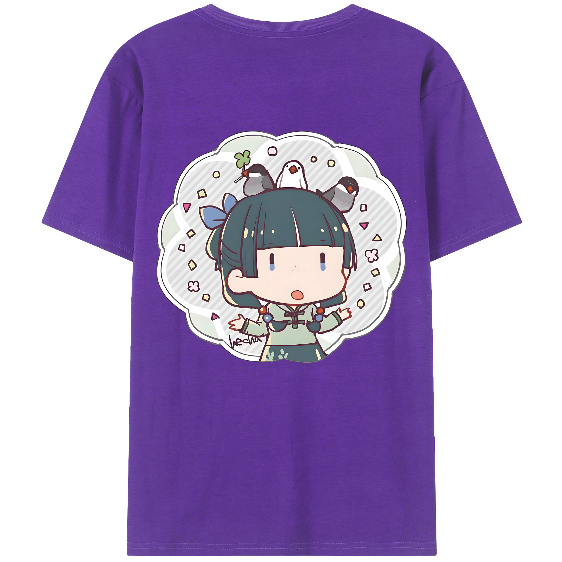 （画像用） 薬屋のひとりごと The Apothecary Diaries 綿100％ メンズ半袖Tシャツ（バックプリント） 通気性