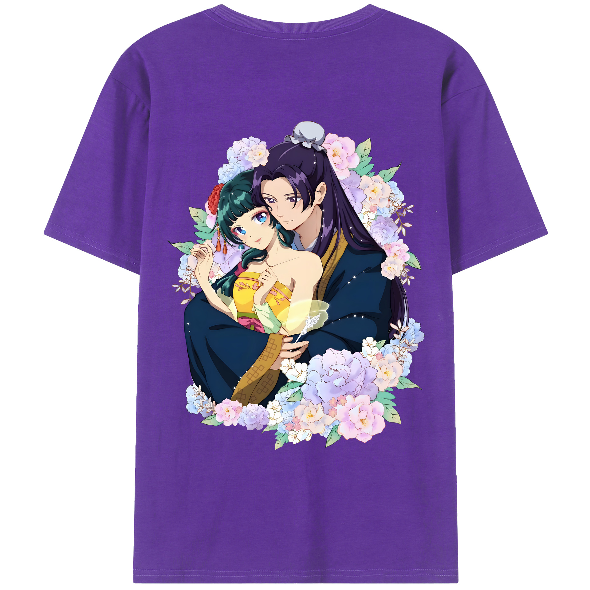 （画像用） 薬屋のひとりごと The Apothecary Diaries 綿100％ メンズ半袖Tシャツ（バックプリント） 通気性