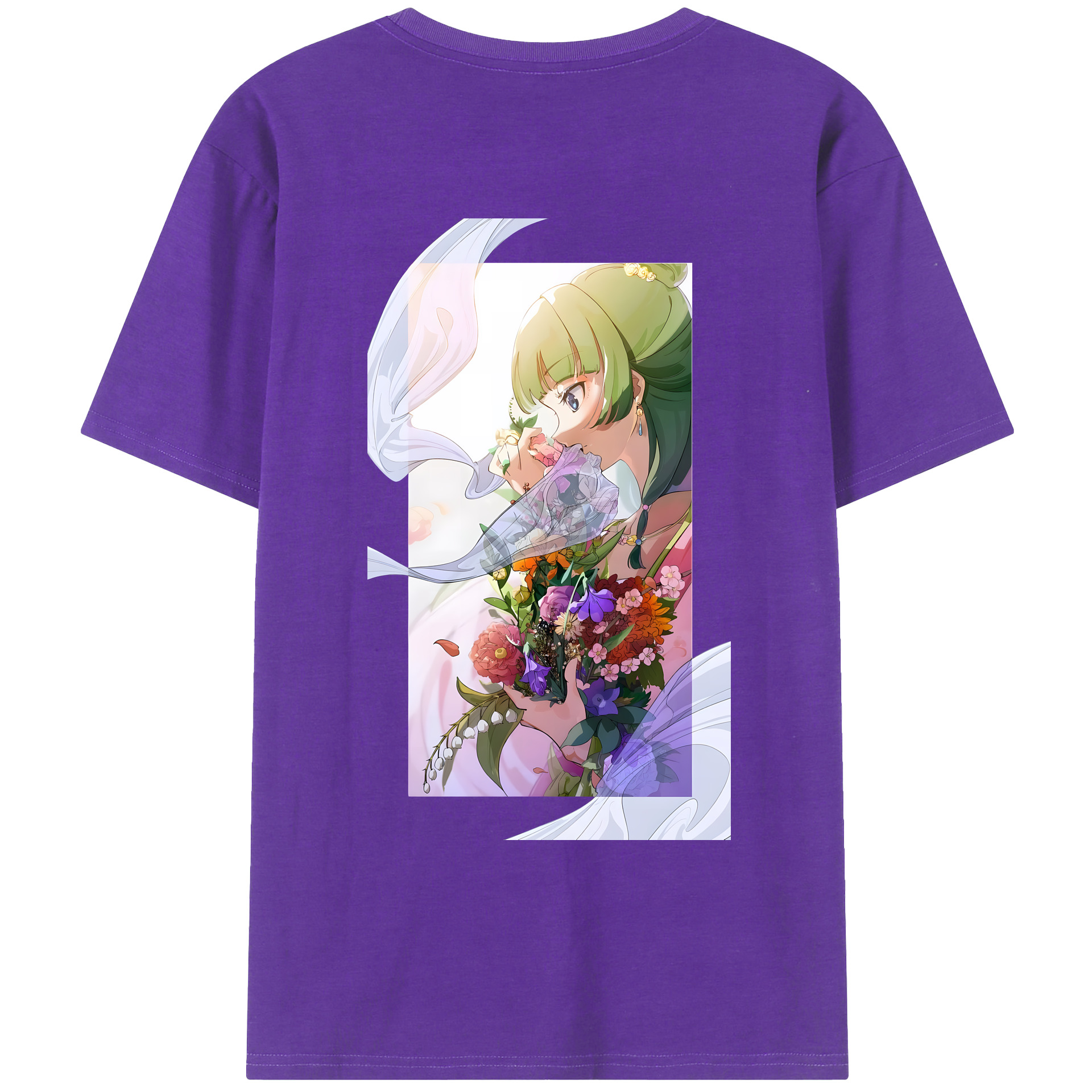 （画像用） 薬屋のひとりごと The Apothecary Diaries 綿100％ メンズ半袖Tシャツ（バックプリント） 通気性