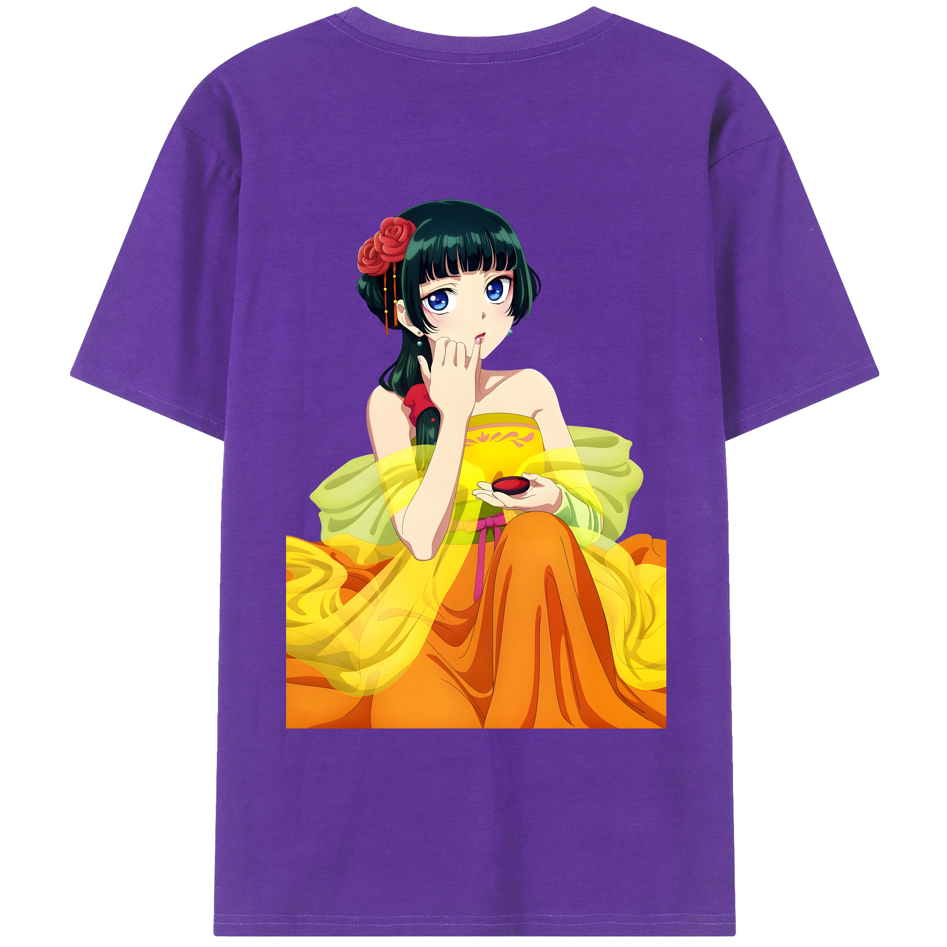 （画像用） 薬屋のひとりごと The Apothecary Diaries 綿100％ メンズ半袖Tシャツ（バックプリント） 通気性