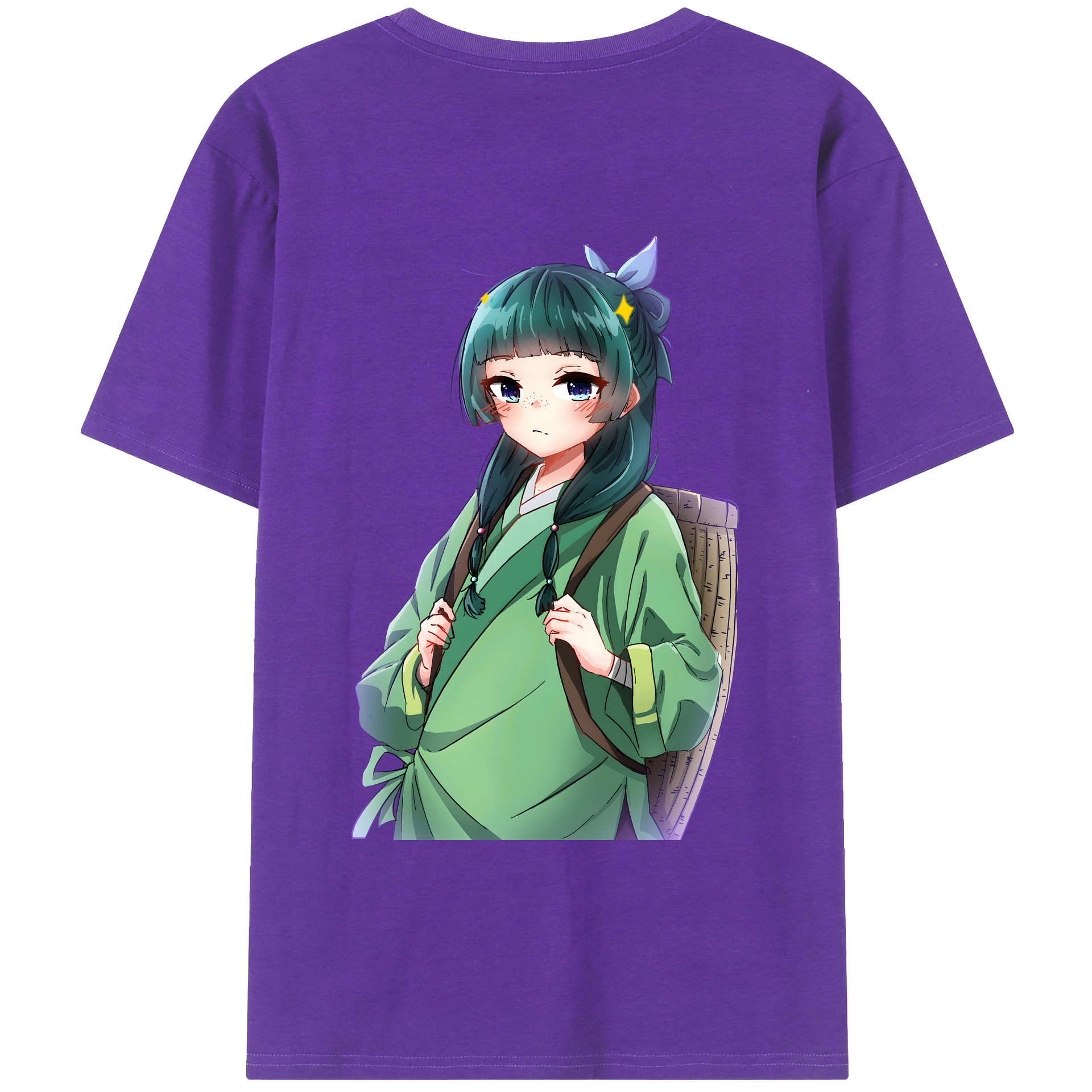 （画像用） 薬屋のひとりごと The Apothecary Diaries 綿100％ メンズ半袖Tシャツ（バックプリント） 通気性