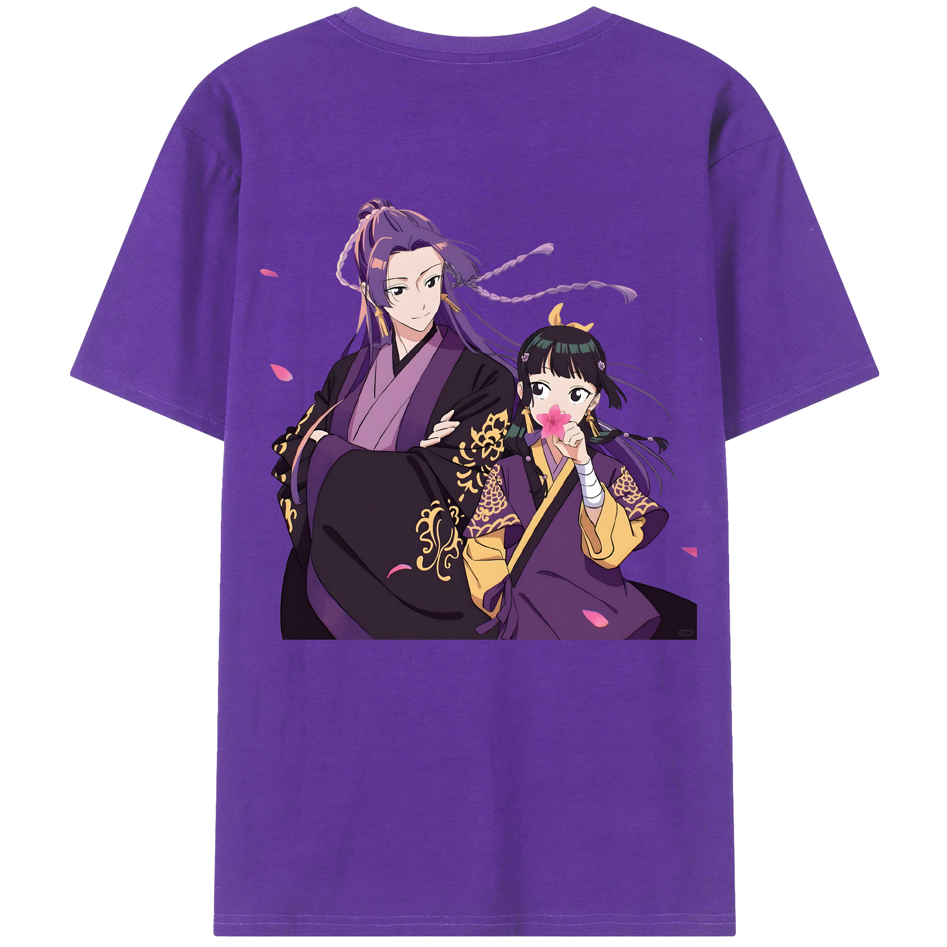 （画像用） 薬屋のひとりごと The Apothecary Diaries 綿100％ メンズ半袖Tシャツ（バックプリント） 通気性