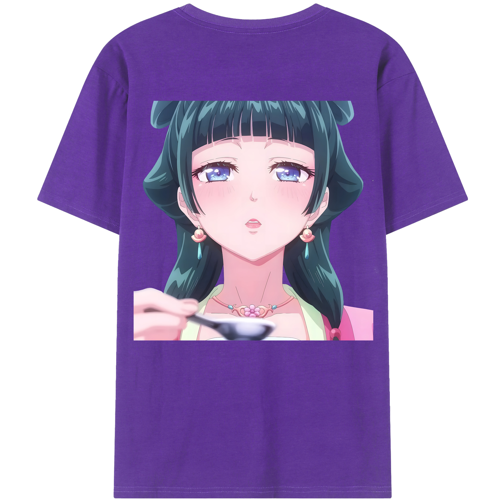 （画像用） 薬屋のひとりごと The Apothecary Diaries 綿100％ メンズ半袖Tシャツ（バックプリント） 通気性