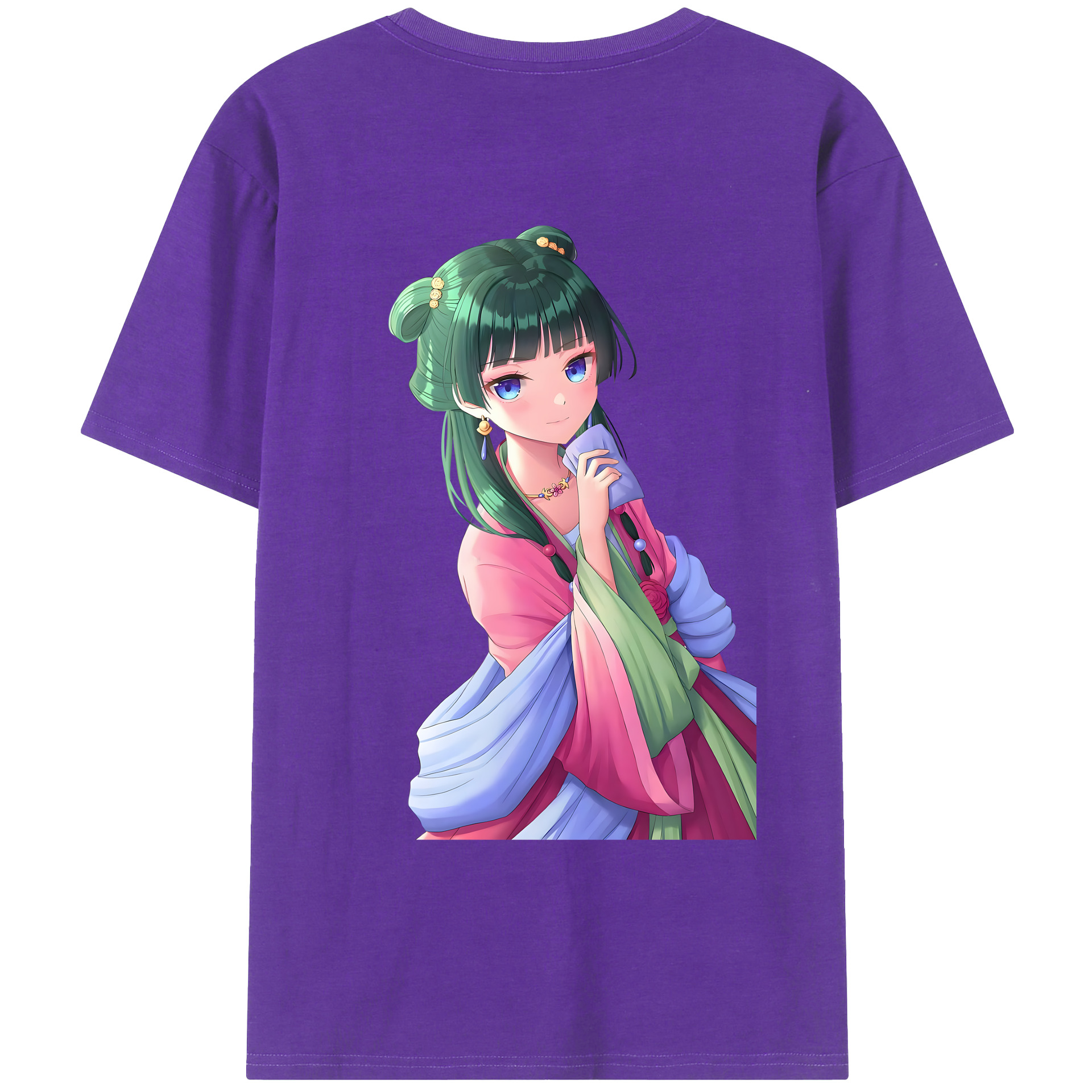 （画像用） 薬屋のひとりごと The Apothecary Diaries 綿100％ メンズ半袖Tシャツ（バックプリント） 通気性