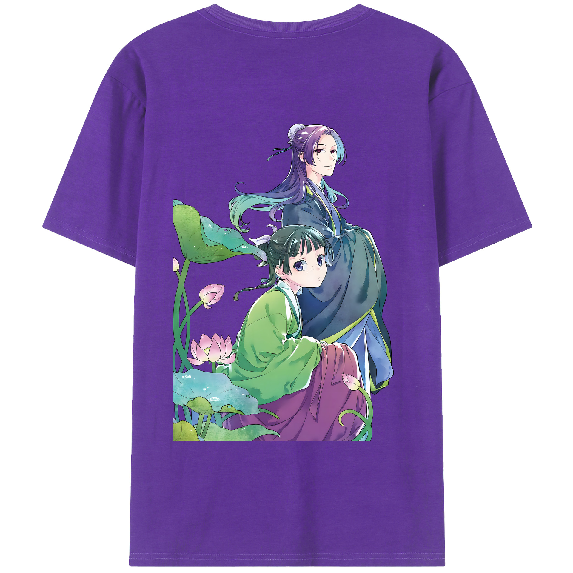（画像用） 薬屋のひとりごと The Apothecary Diaries 綿100％ メンズ半袖Tシャツ（バックプリント） 通気性