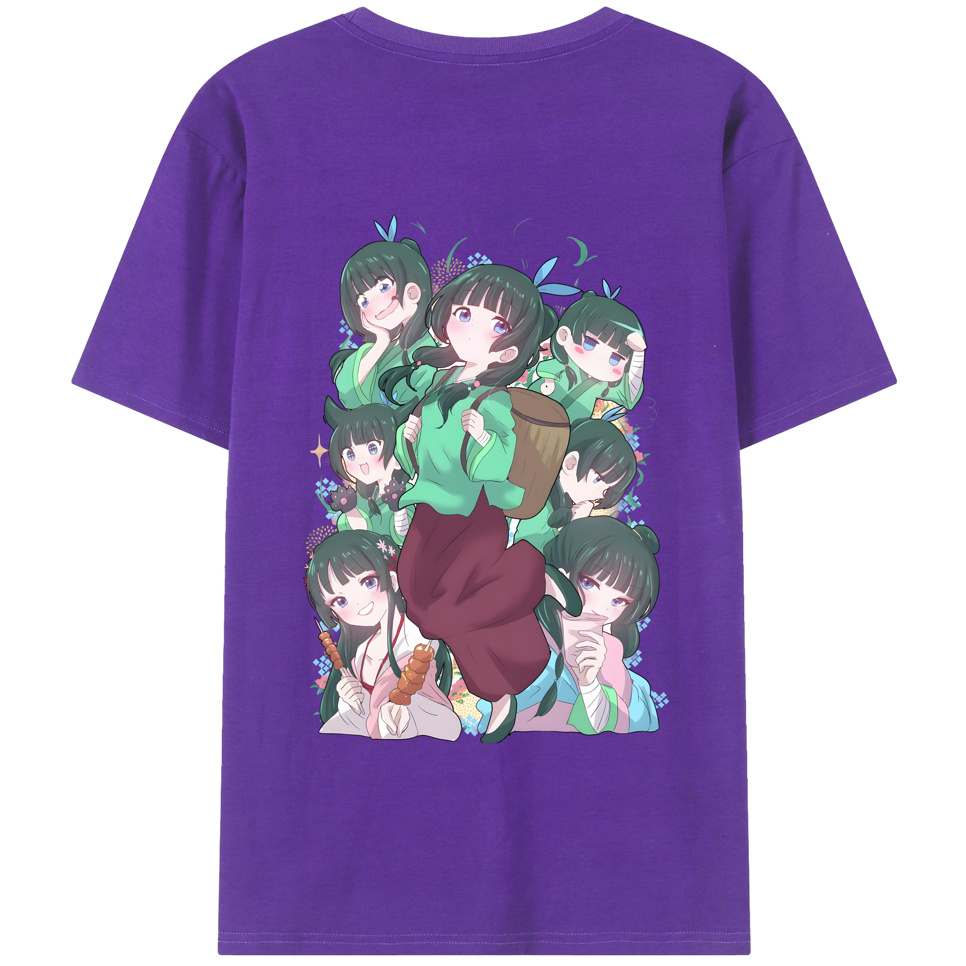 （画像用） 薬屋のひとりごと The Apothecary Diaries 綿100％ メンズ半袖Tシャツ（バックプリント） 通気性