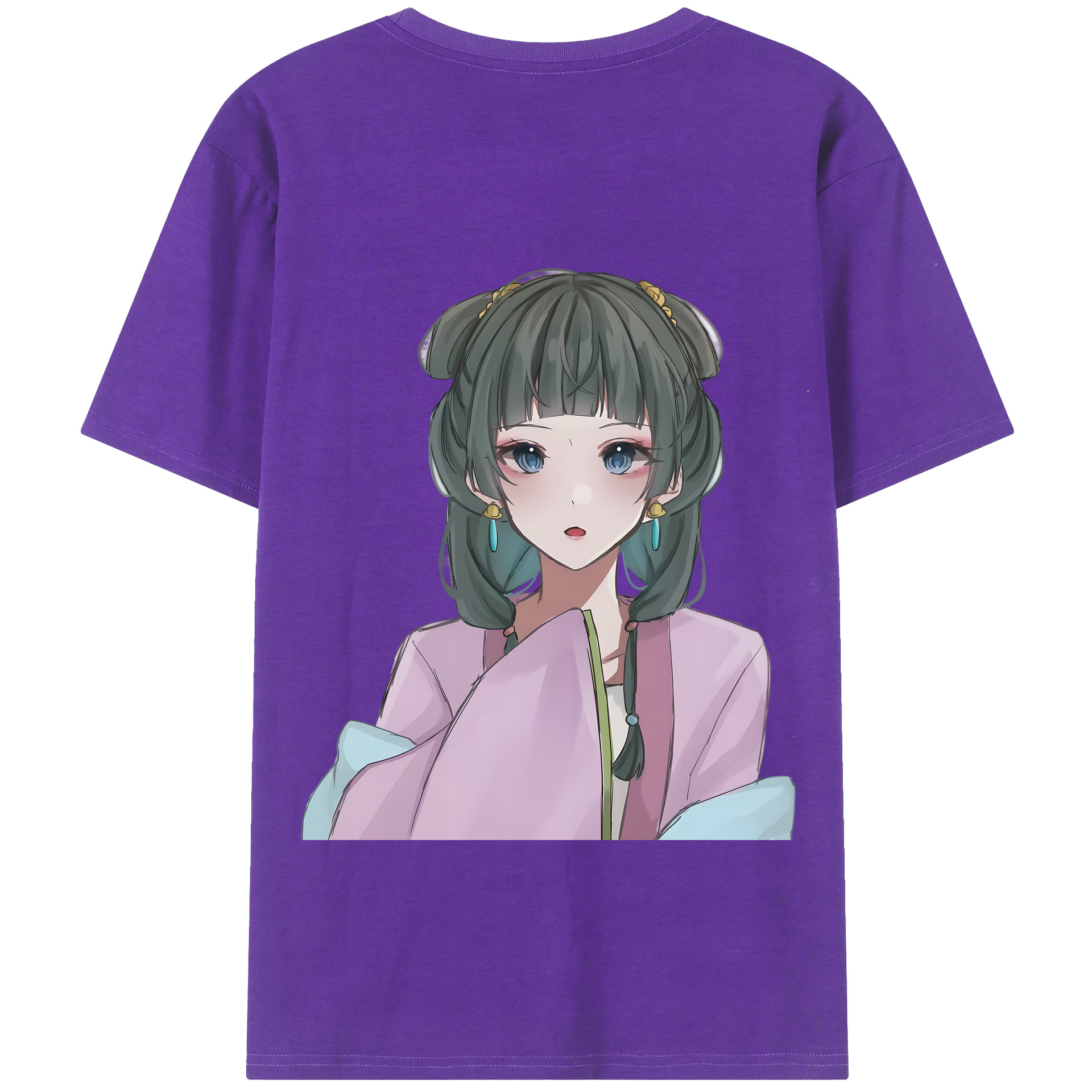 （画像用） 薬屋のひとりごと The Apothecary Diaries 綿100％ メンズ半袖Tシャツ（バックプリント） 通気性