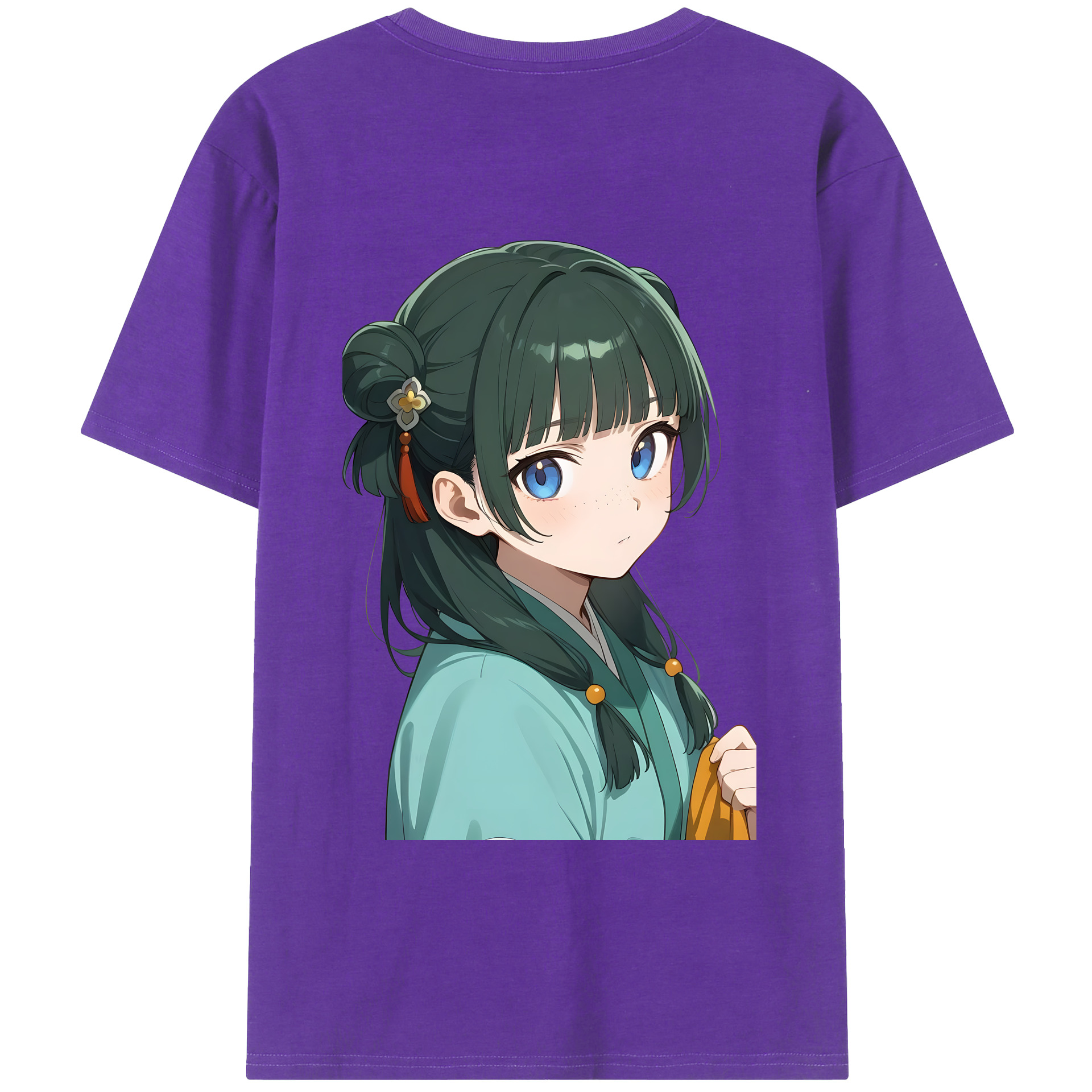 （画像用） 薬屋のひとりごと The Apothecary Diaries 綿100％ メンズ半袖Tシャツ（バックプリント） 通気性