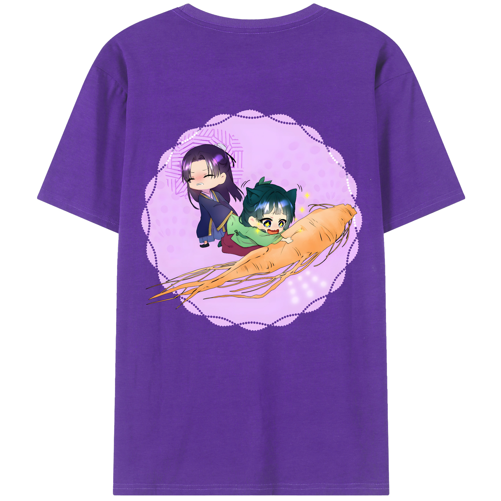 （画像用） 薬屋のひとりごと The Apothecary Diaries 綿100％ メンズ半袖Tシャツ（バックプリント） 通気性