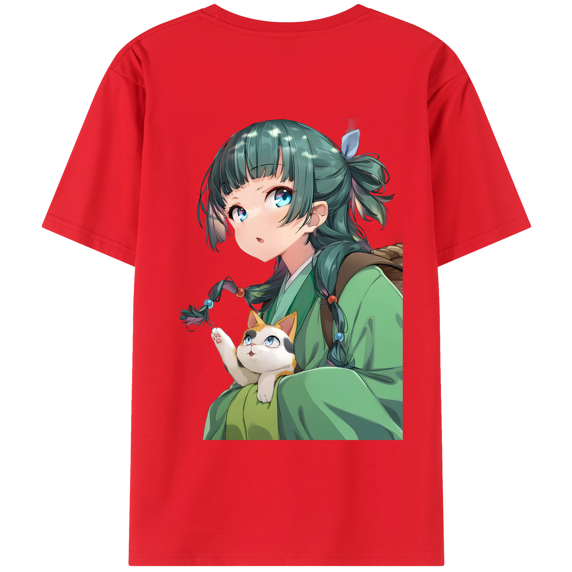 （画像用） 薬屋のひとりごと The Apothecary Diaries 綿100％ メンズ半袖Tシャツ（バックプリント） 通気性