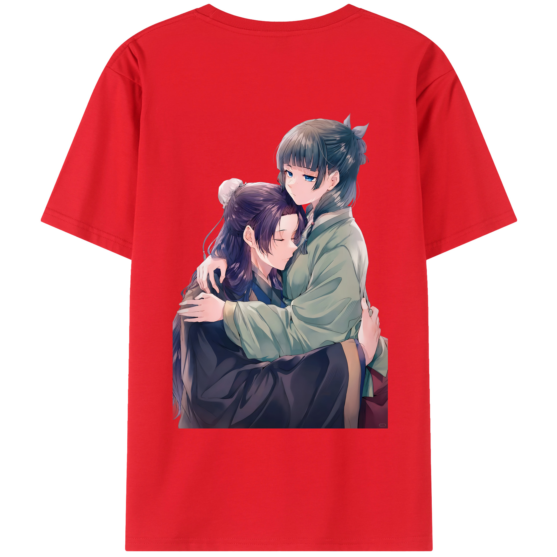 （画像用） 薬屋のひとりごと The Apothecary Diaries 綿100％ メンズ半袖Tシャツ（バックプリント） 通気性