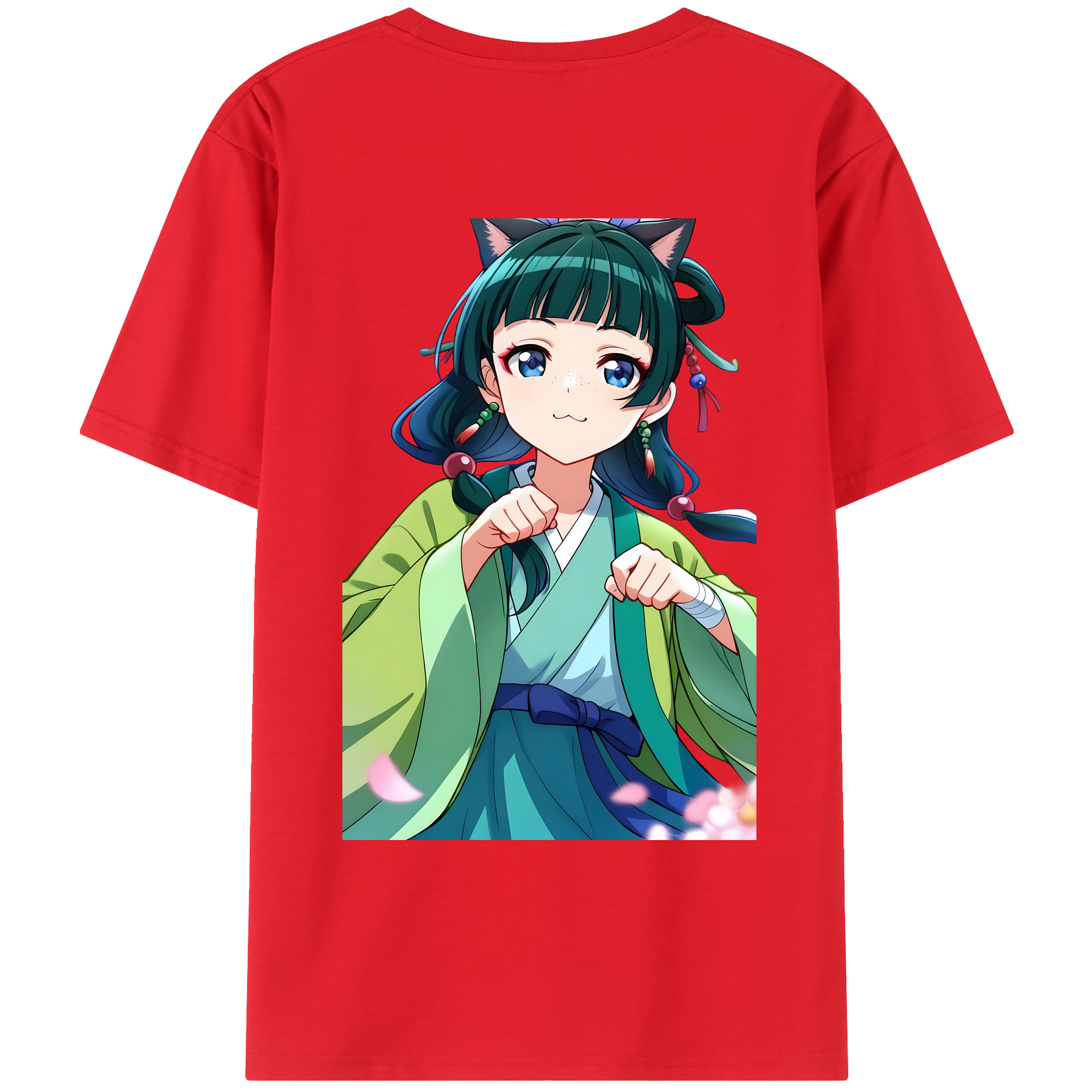 （画像用） 薬屋のひとりごと The Apothecary Diaries 綿100％ メンズ半袖Tシャツ（バックプリント） 通気性