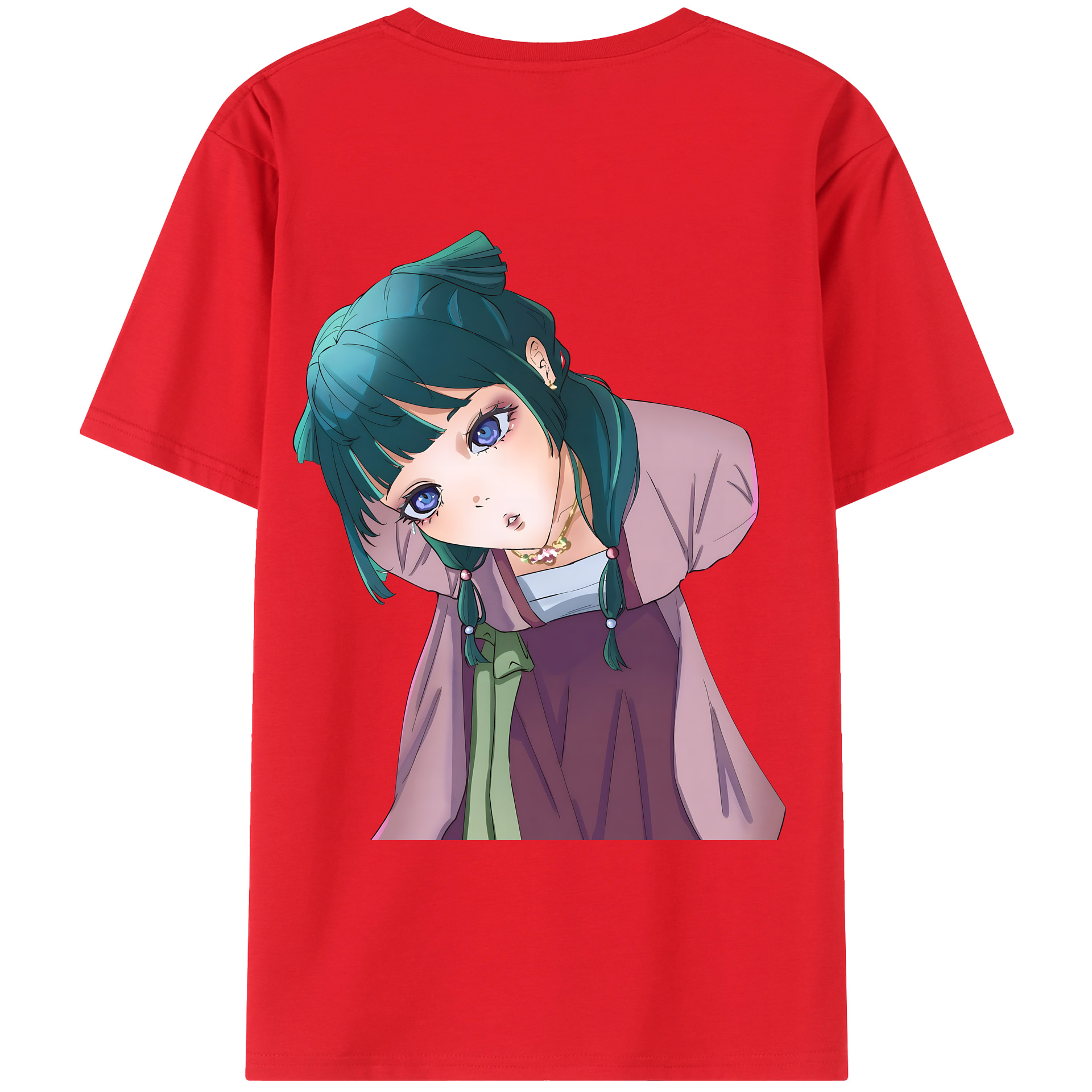 （画像用） 薬屋のひとりごと The Apothecary Diaries 綿100％ メンズ半袖Tシャツ（バックプリント） 通気性