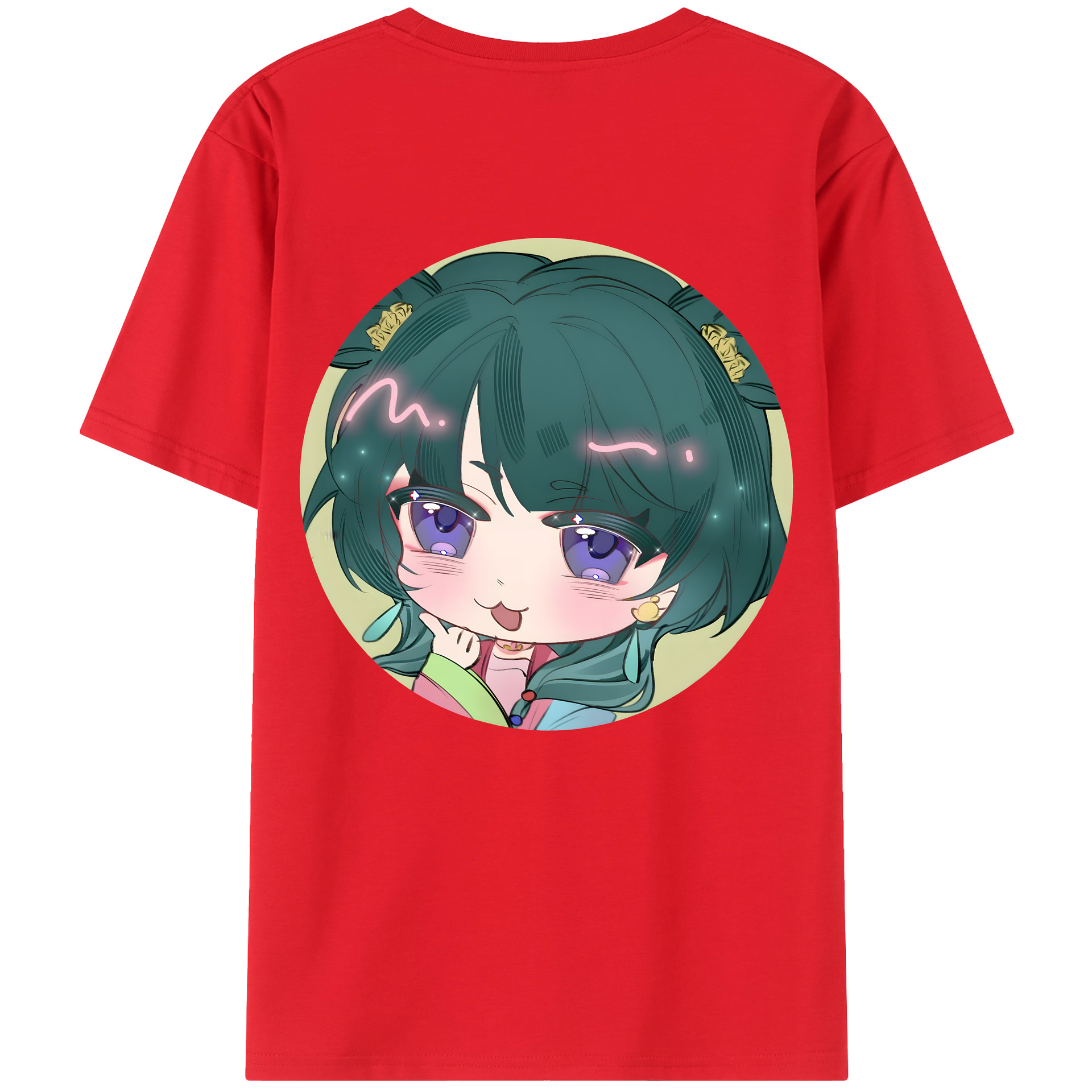 （画像用） 薬屋のひとりごと The Apothecary Diaries 綿100％ メンズ半袖Tシャツ（バックプリント） 通気性